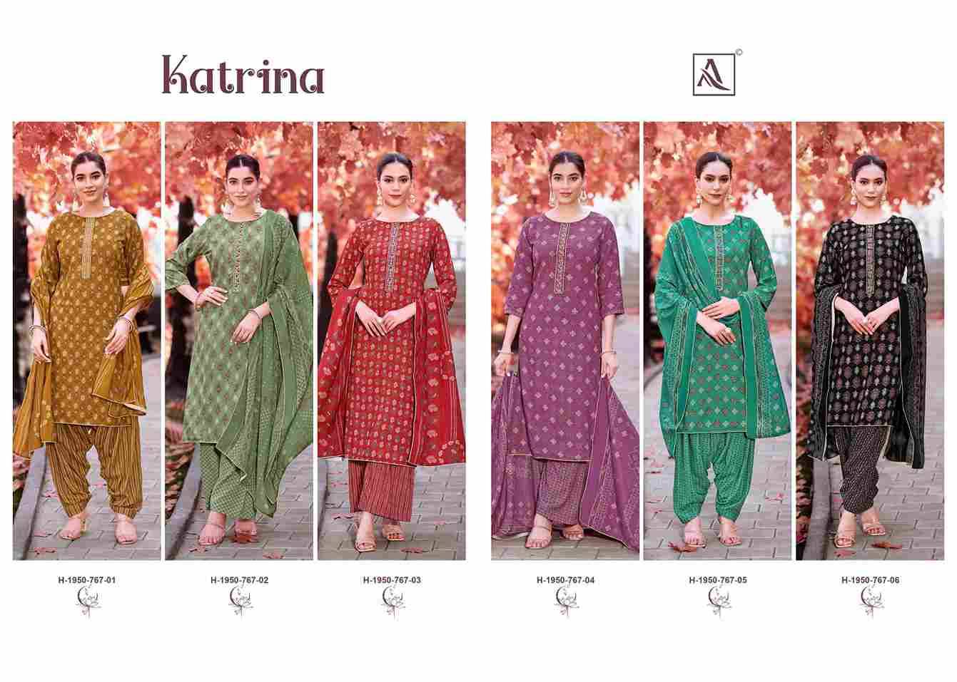 Katrina By Alok Suit 1950-767-01 To 1950-767-06 Series Beautiful Festive Suits Colorful Stylish Fancy Casual Wear & Ethnic Wear Pure Viscose Rayon Dresses At Wholesale Price