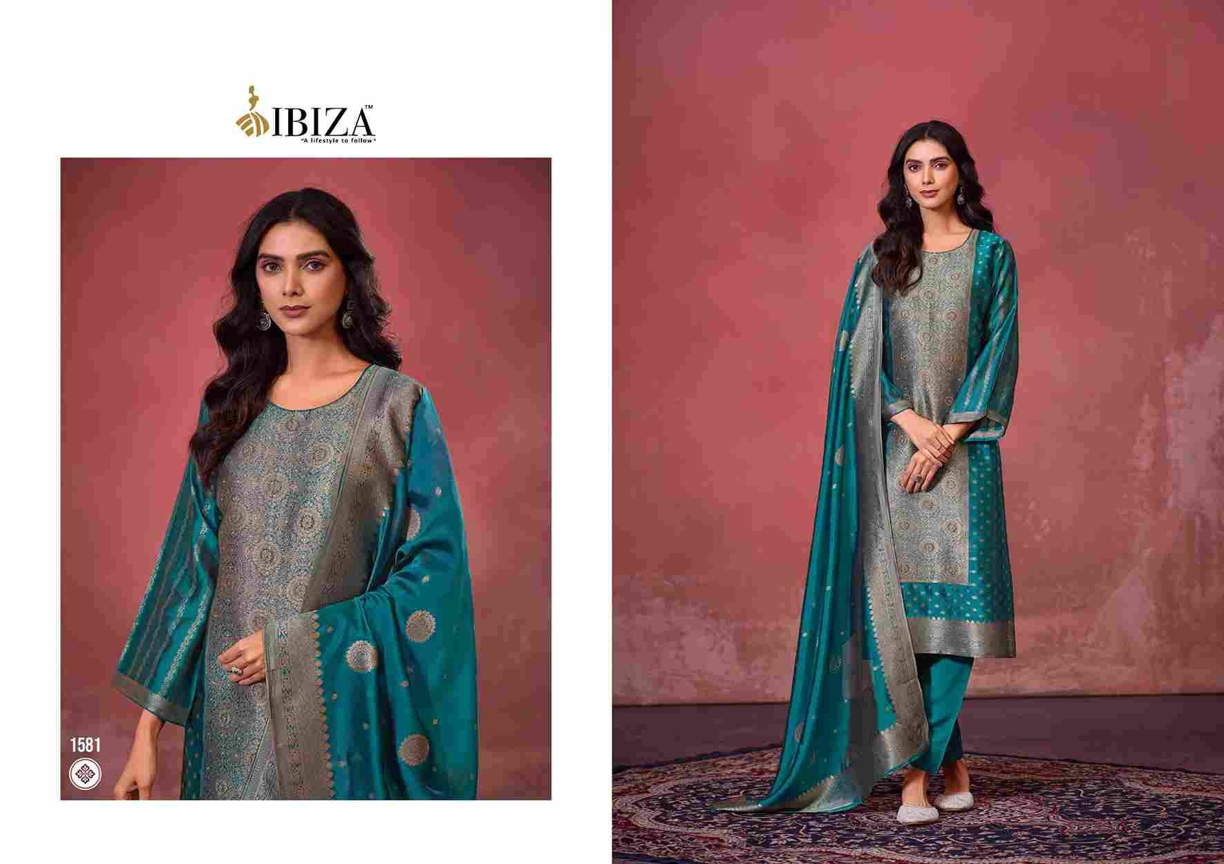 Samia By Ibiza 1581 To 1584 Series Designer Festive Suits Beautiful Fancy Stylish Colorful Party Wear & Occasional Wear Pure Bangalori Silk Jacquard Dresses At Wholesale Price