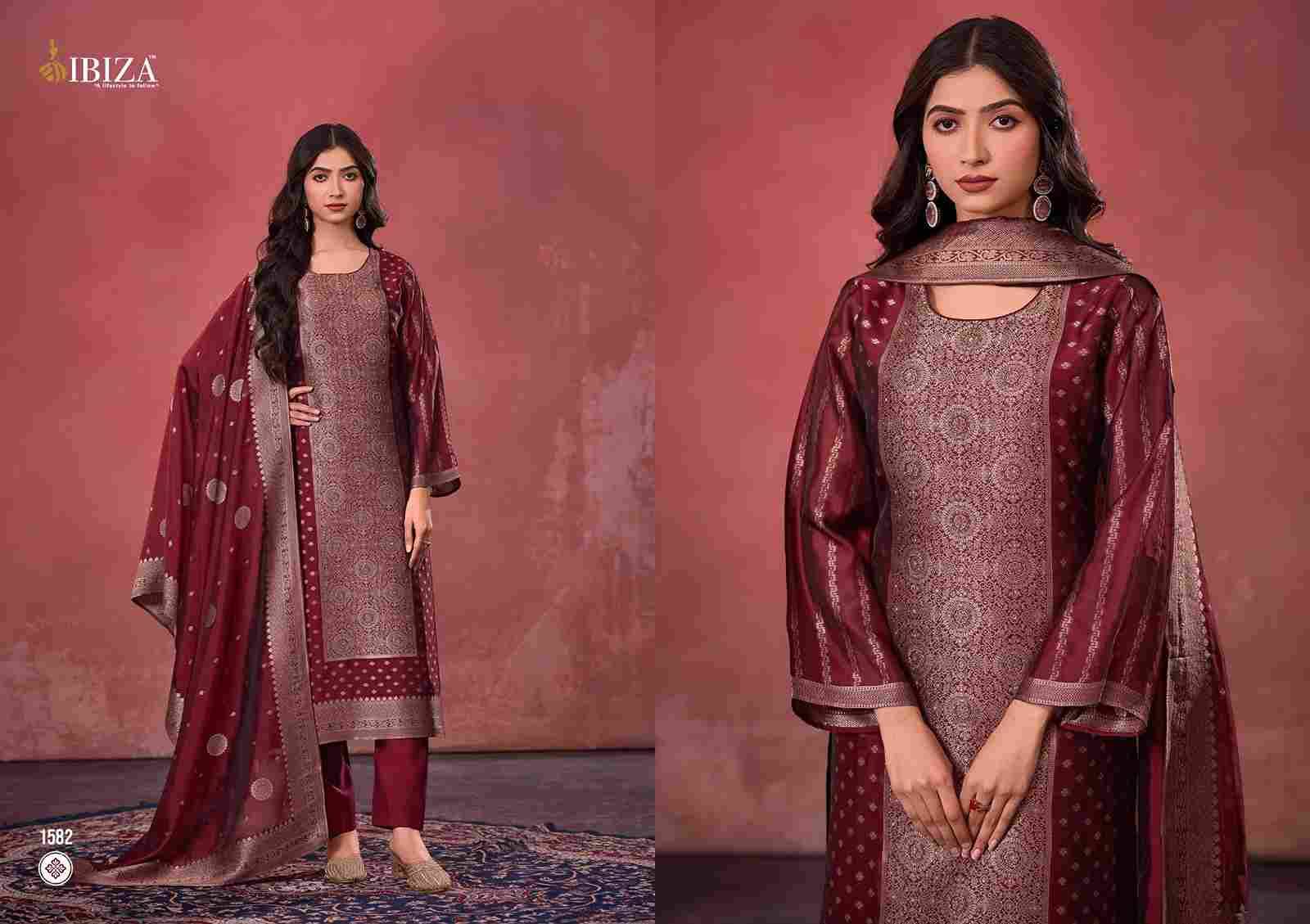 Samia By Ibiza 1581 To 1584 Series Designer Festive Suits Beautiful Fancy Stylish Colorful Party Wear & Occasional Wear Pure Bangalori Silk Jacquard Dresses At Wholesale Price