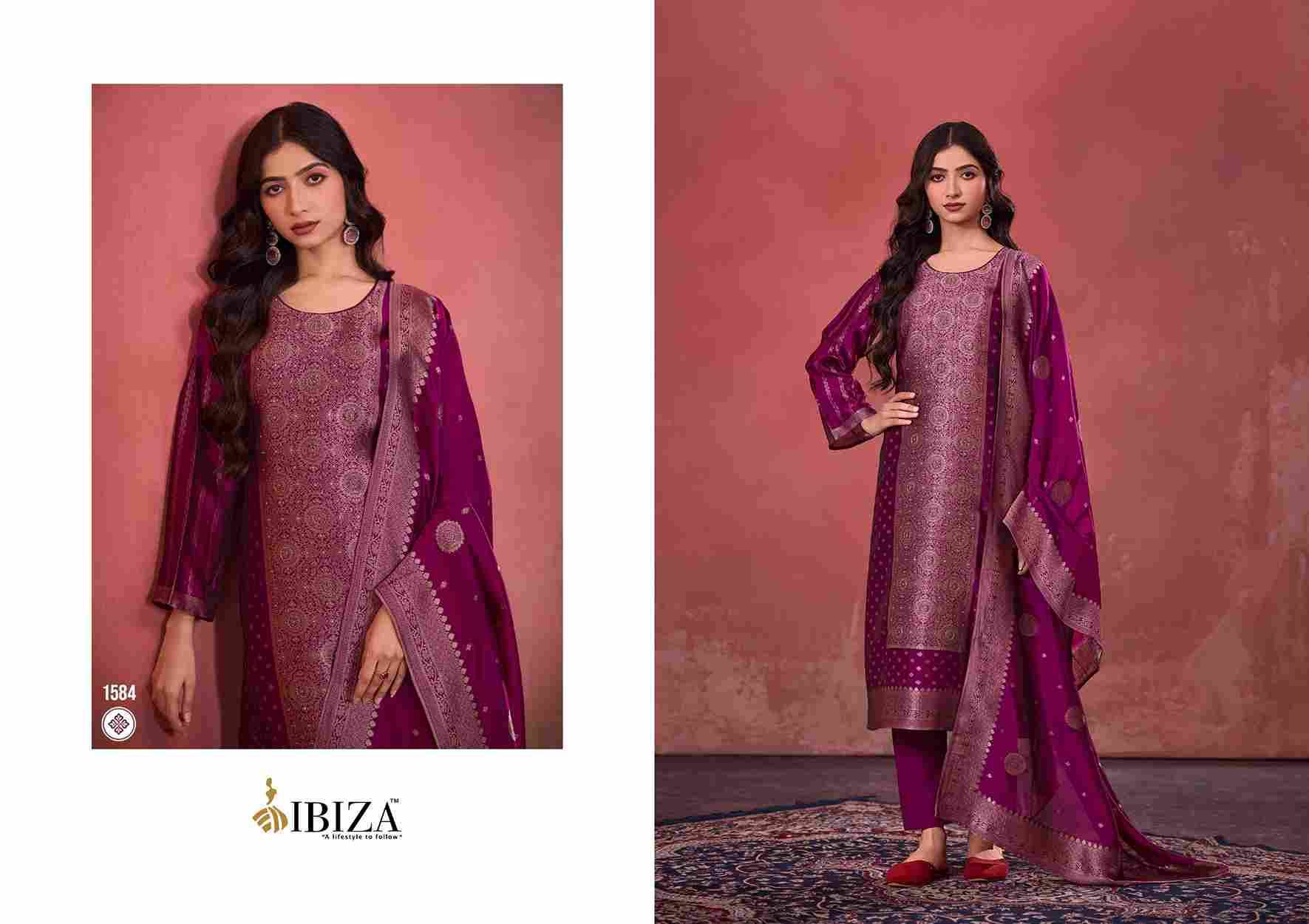 Samia By Ibiza 1581 To 1584 Series Designer Festive Suits Beautiful Fancy Stylish Colorful Party Wear & Occasional Wear Pure Bangalori Silk Jacquard Dresses At Wholesale Price