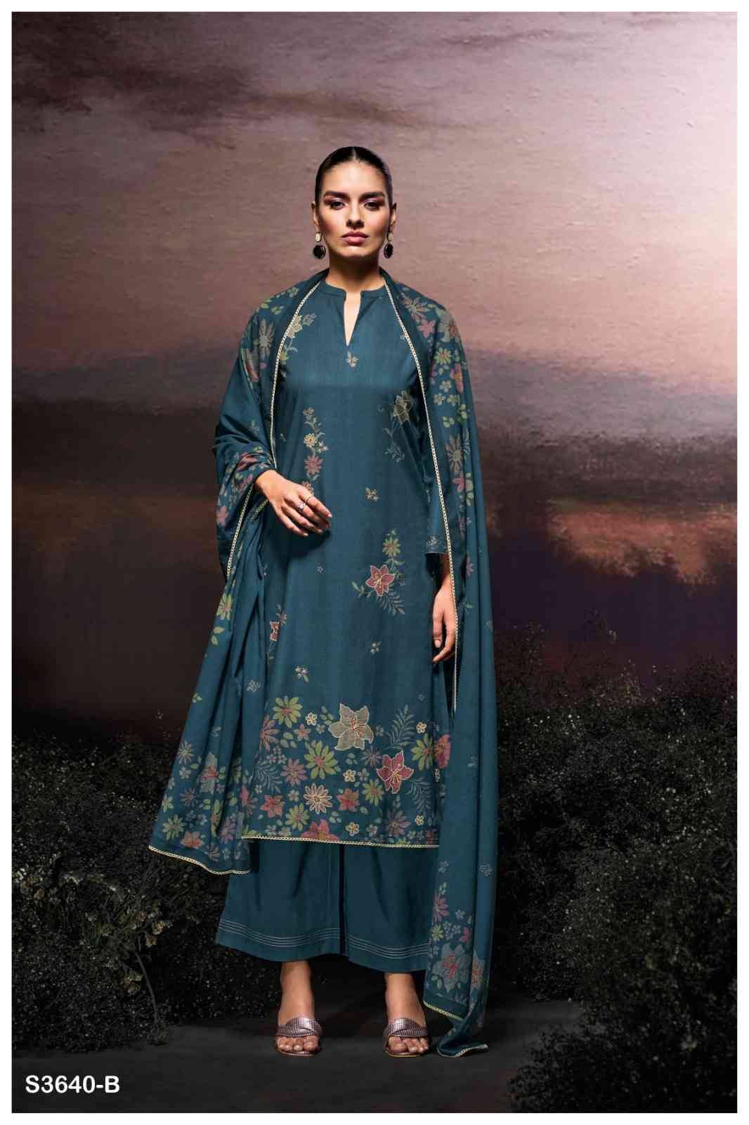 Misrat-3640 By Ganga Fashion 3640-A To 3640-D Series Beautiful Festive Suits Colorful Stylish Fancy Casual Wear & Ethnic Wear Pure Cotton Dresses At Wholesale Price