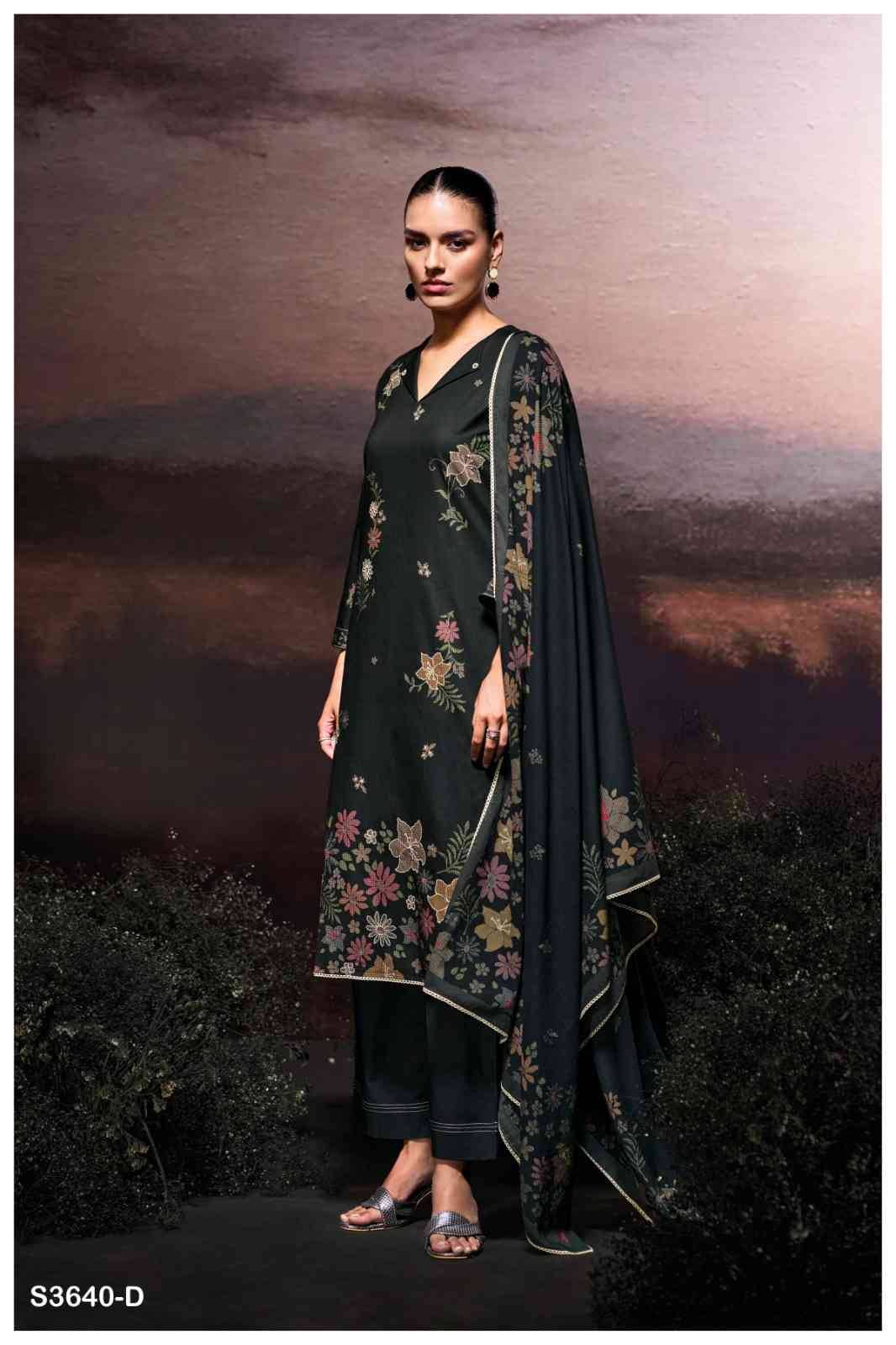 Misrat-3640 By Ganga Fashion 3640-A To 3640-D Series Beautiful Festive Suits Colorful Stylish Fancy Casual Wear & Ethnic Wear Pure Cotton Dresses At Wholesale Price