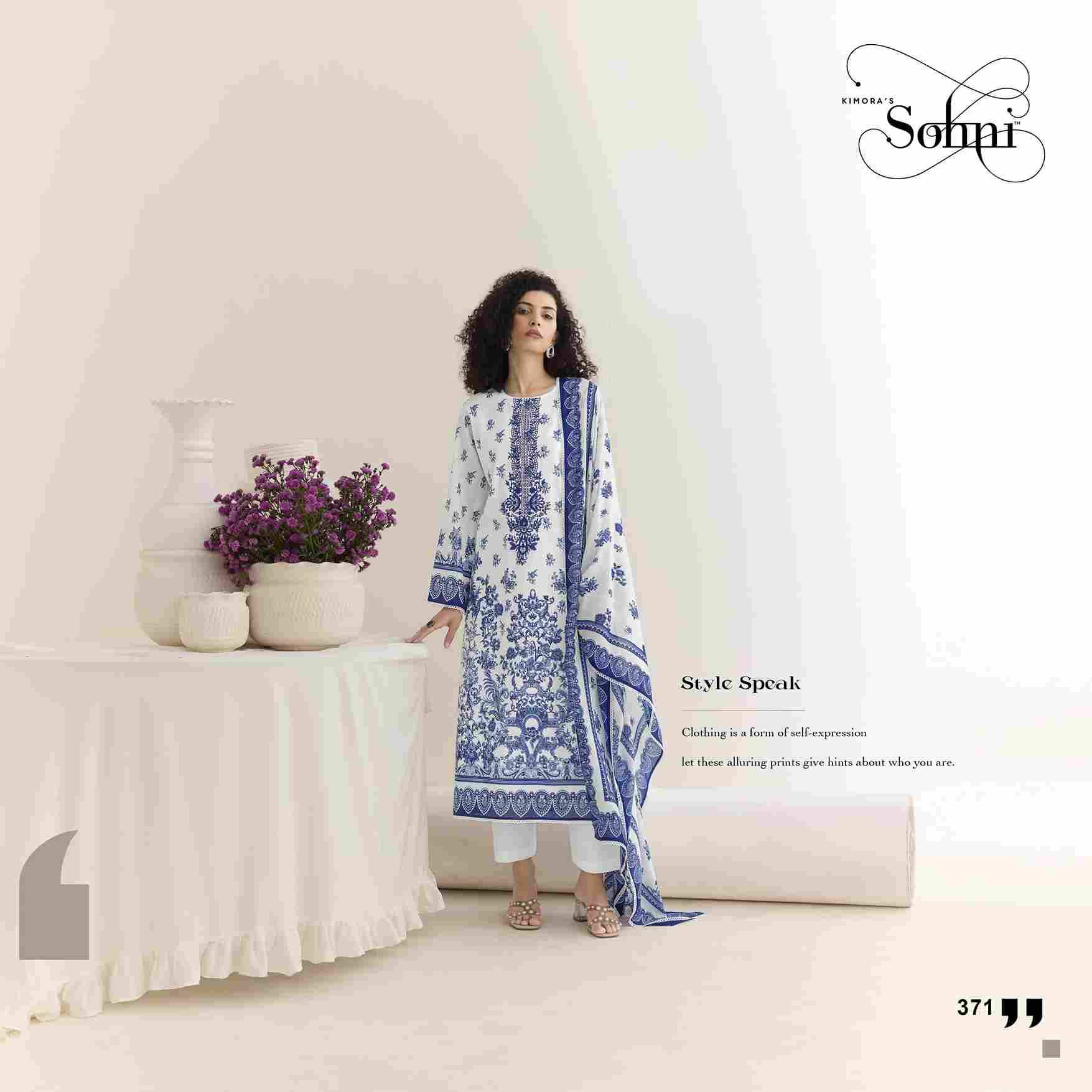 Eden By Sohni 371 To 374 Series Beautiful Suits Colorful Stylish Fancy Casual Wear & Ethnic Wear Pure Cotton Lawn Embroidery Dresses At Wholesale Price