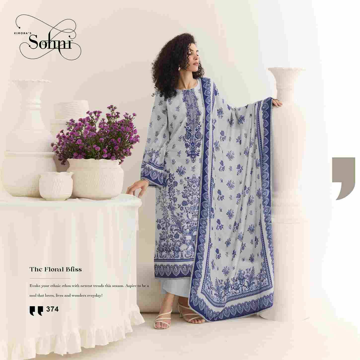 Eden By Sohni 371 To 374 Series Beautiful Suits Colorful Stylish Fancy Casual Wear & Ethnic Wear Pure Cotton Lawn Embroidery Dresses At Wholesale Price