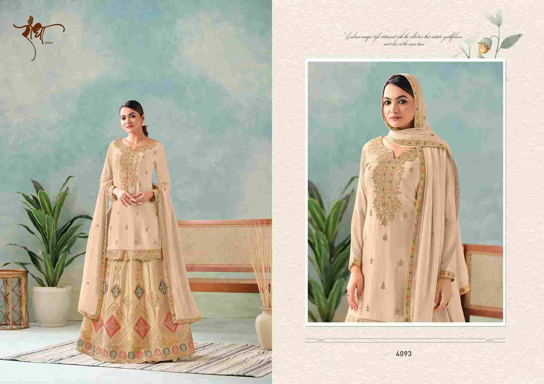Miracle By Radha Trendz 4091 To 4094 Series Festive Suits Beautiful Fancy Colorful Stylish Party Wear & Occasional Wear Pure Chinnon Dresses At Wholesale Price