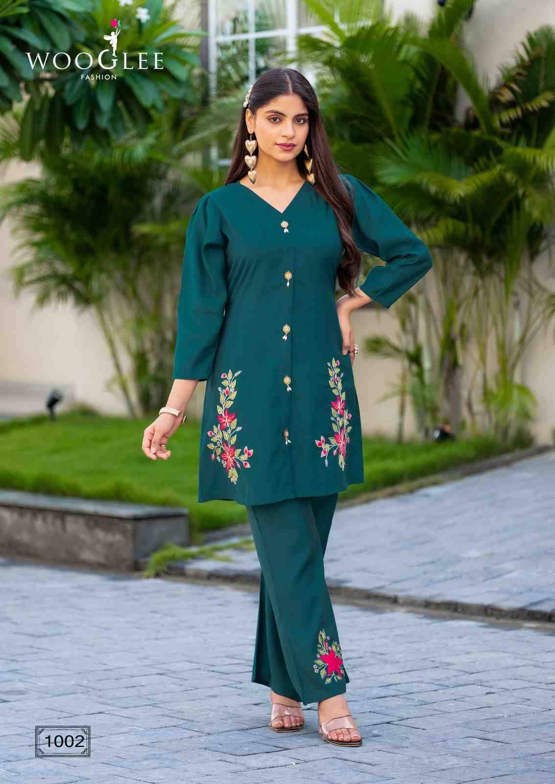 Aesthetica By Wooglee 1001 To 1004 Series Designer Stylish Fancy Colorful Beautiful Party Wear & Ethnic Wear Collection Viscose Silk Co-Ords At Wholesale Price