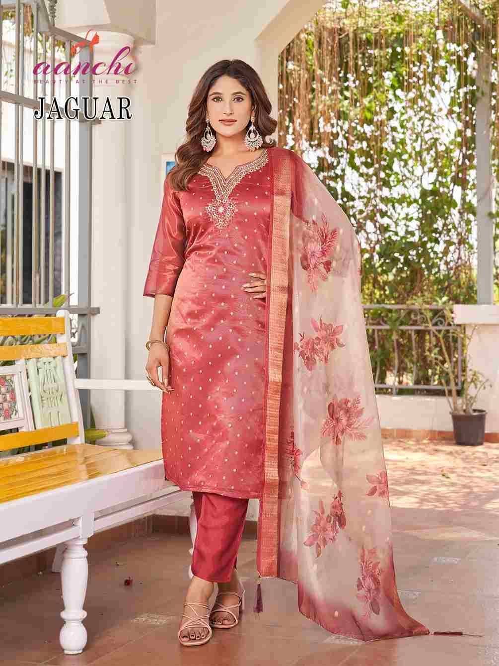 Jaguar By Aanchi 01 To 03 Series Beautiful Suits Colorful Stylish Fancy Casual Wear & Ethnic Wear Pure Simmer Jacquard Dresses At Wholesale Price