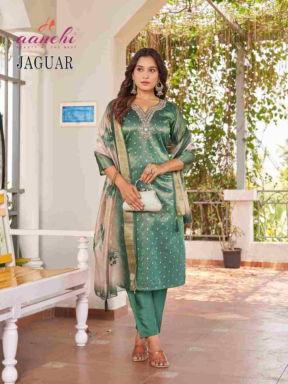 Jaguar By Aanchi 01 To 03 Series Beautiful Suits Colorful Stylish Fancy Casual Wear & Ethnic Wear Pure Simmer Jacquard Dresses At Wholesale Price