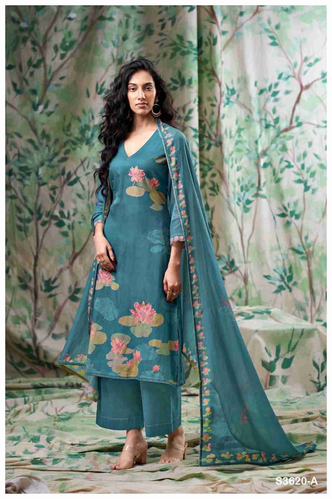 Ayra-3620 By Ganga Fashion 3620-A To 3620-D Series Beautiful Festive Suits Colorful Stylish Fancy Casual Wear & Ethnic Wear Pure Mal Dresses At Wholesale Price