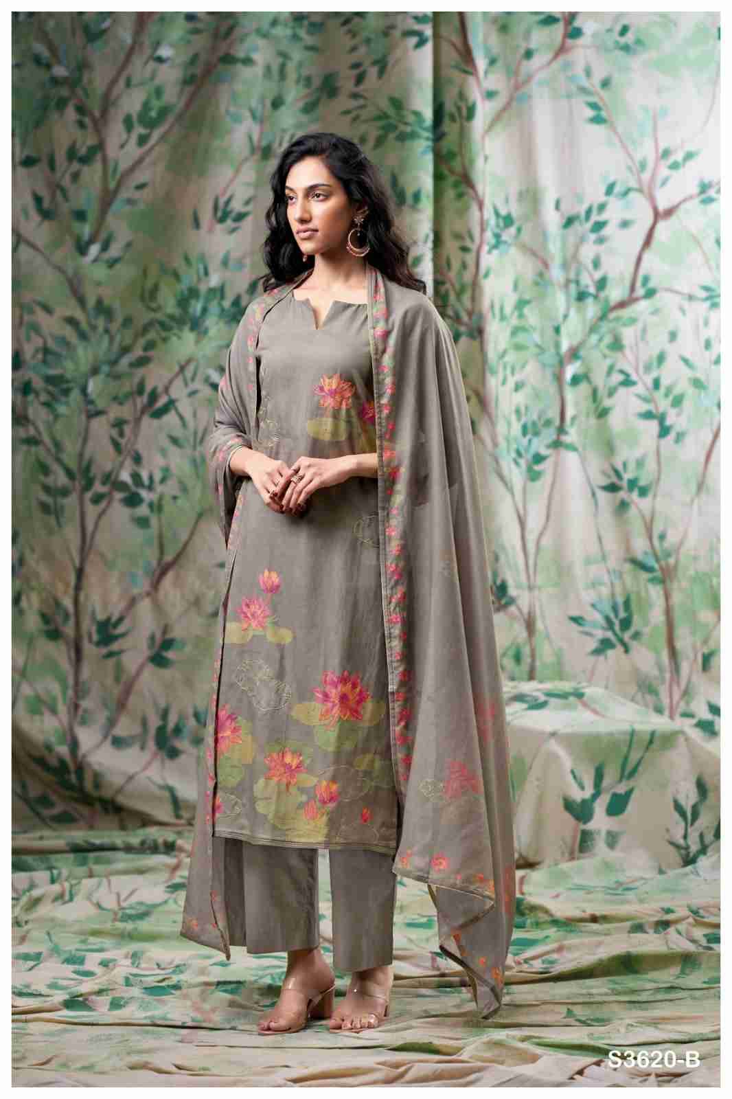 Ayra-3620 By Ganga Fashion 3620-A To 3620-D Series Beautiful Festive Suits Colorful Stylish Fancy Casual Wear & Ethnic Wear Pure Mal Dresses At Wholesale Price
