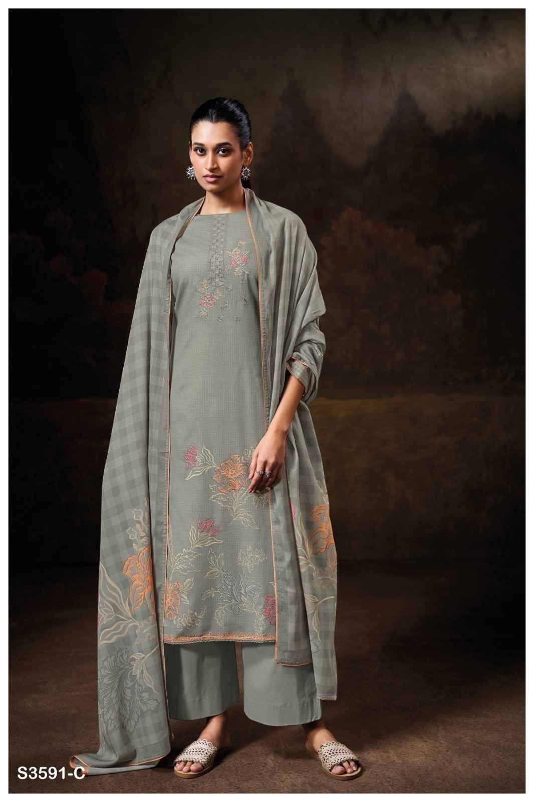 Ketki-3591 By Ganga Fashion 3591-A To 3591-D Series Beautiful Festive Suits Colorful Stylish Fancy Casual Wear & Ethnic Wear Pure Cotton Dresses At Wholesale Price