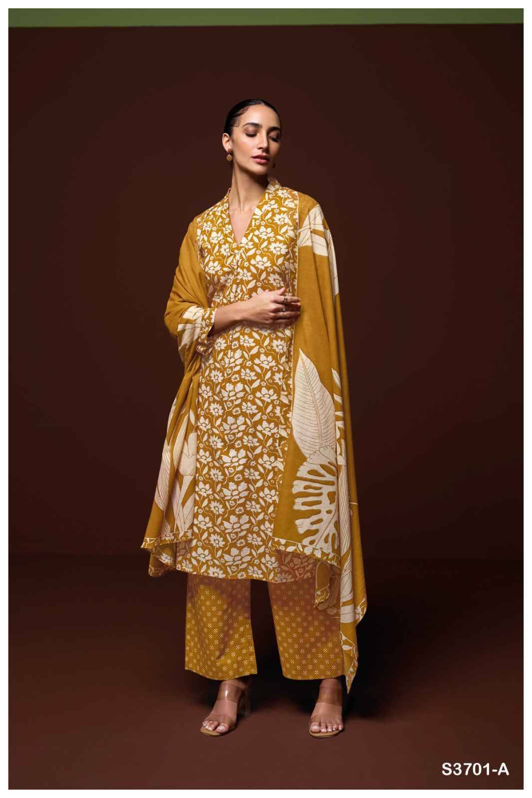 Jivika-3701 By Ganga Fashion 3701-A To 3701-D Series Beautiful Festive Suits Colorful Stylish Fancy Casual Wear & Ethnic Wear Pure Cotton Dresses At Wholesale Price