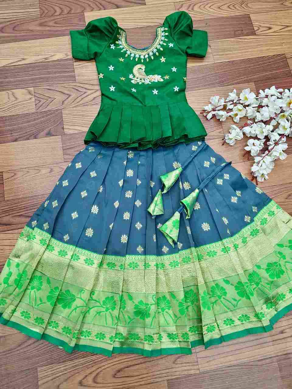Pv-Kids Lehenga Vol-12 By Fashid Wholesale 01 To 02 Series Designer Beautiful Collection Occasional Wear & Party Wear Lichi Silk Lehengas At Wholesale Price