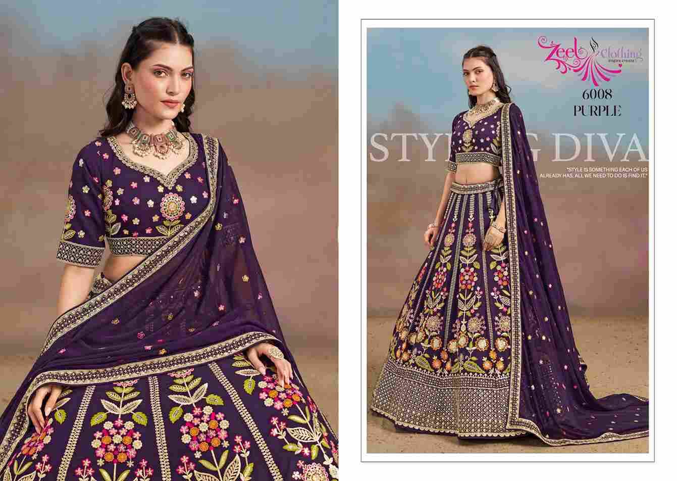 Miloni By Zeel Clothing 6008-A To 6008-F Series Designer Beautiful Collection Occasional Wear & Party Wear Georgette Lehengas At Wholesale Price