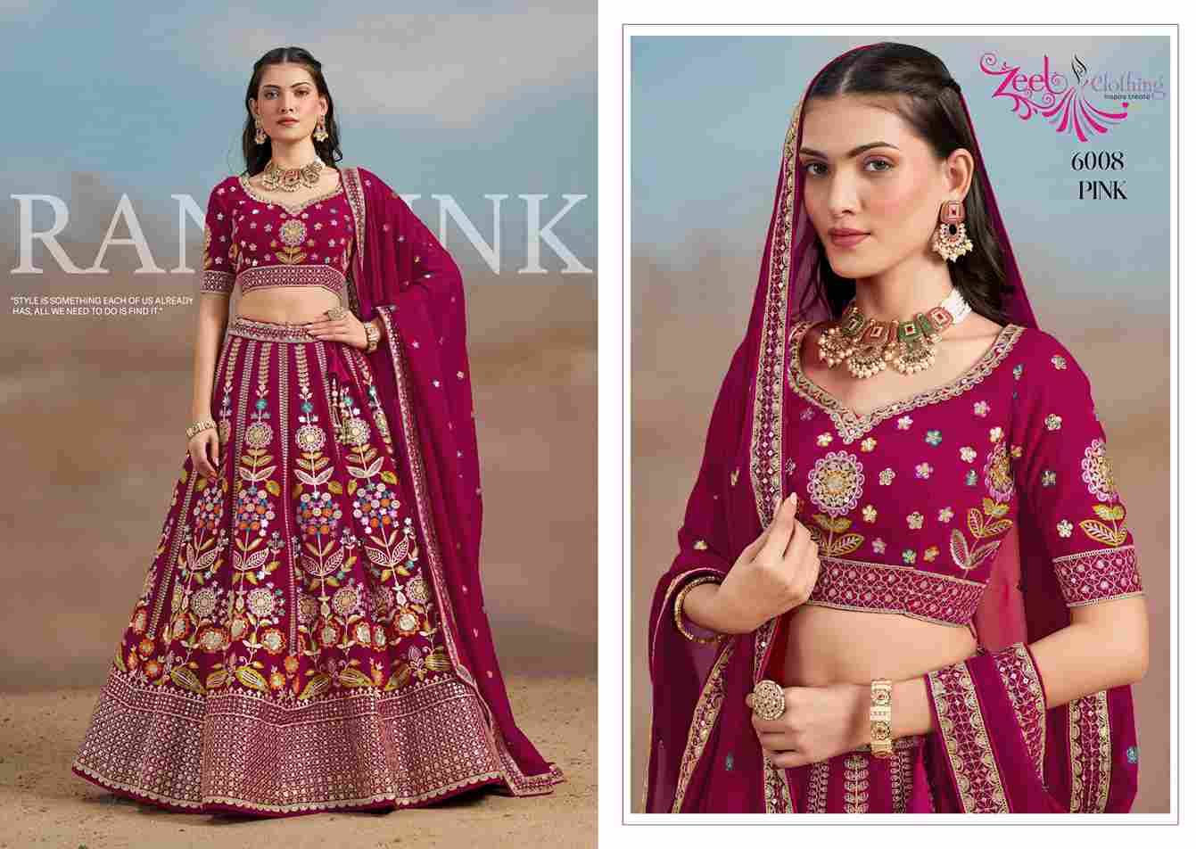 Miloni By Zeel Clothing 6008-A To 6008-F Series Designer Beautiful Collection Occasional Wear & Party Wear Georgette Lehengas At Wholesale Price