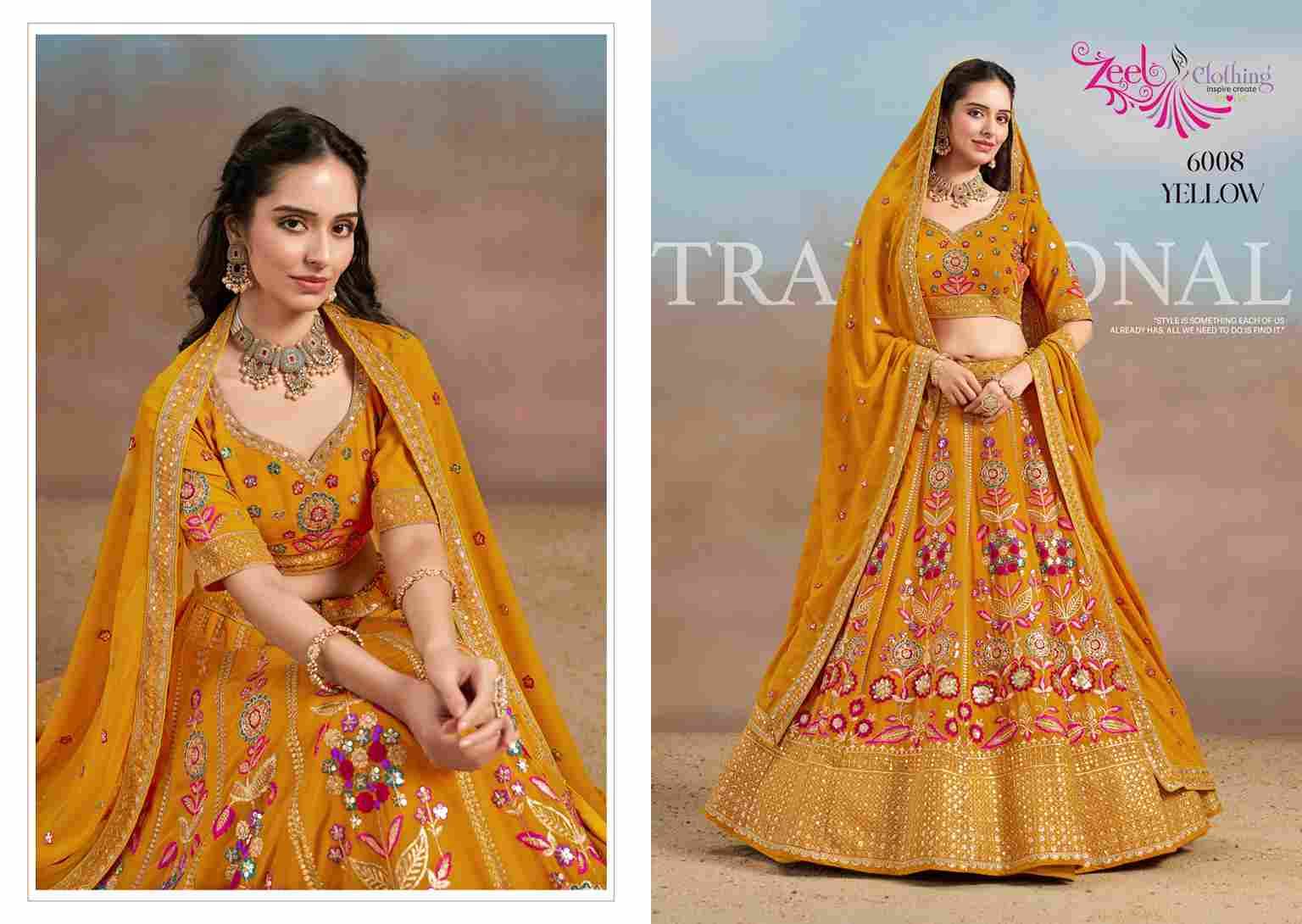 Miloni By Zeel Clothing 6008-A To 6008-F Series Designer Beautiful Collection Occasional Wear & Party Wear Georgette Lehengas At Wholesale Price