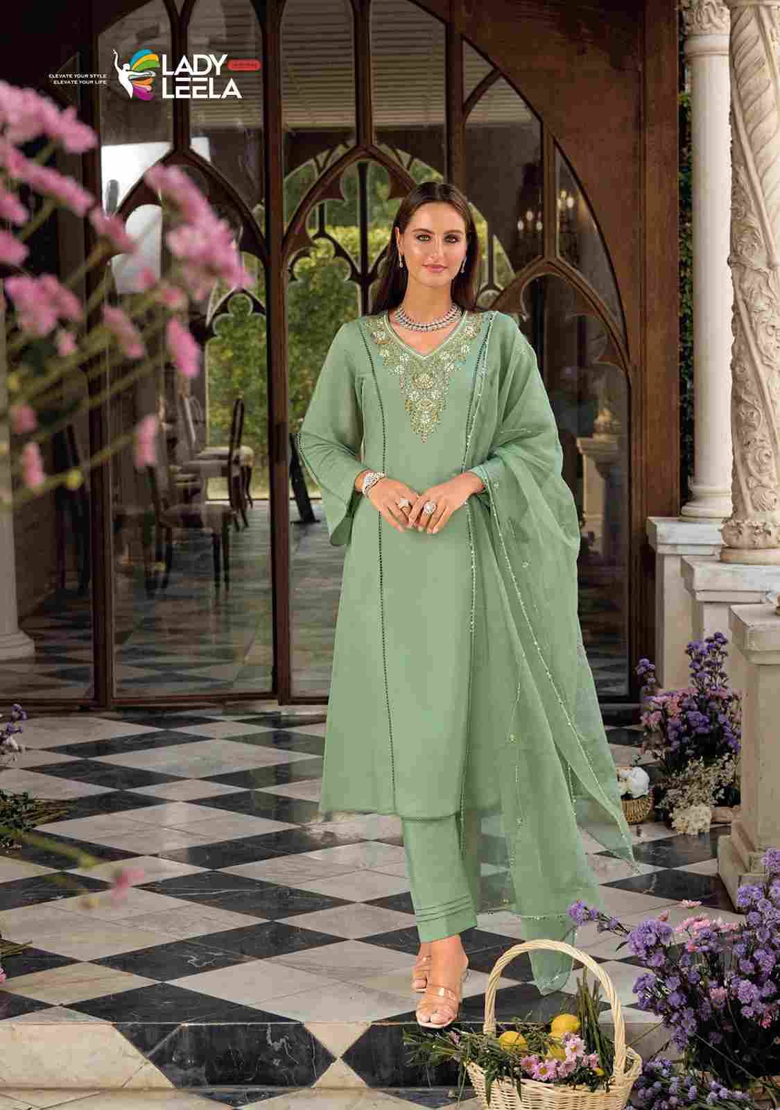 Rangeen By Lady Leela 31051 To 31054 Series Beautiful Festive Suits Colorful Stylish Fancy Casual Wear & Ethnic Wear Pure Viscose Silk With Work Dresses At Wholesale Price
