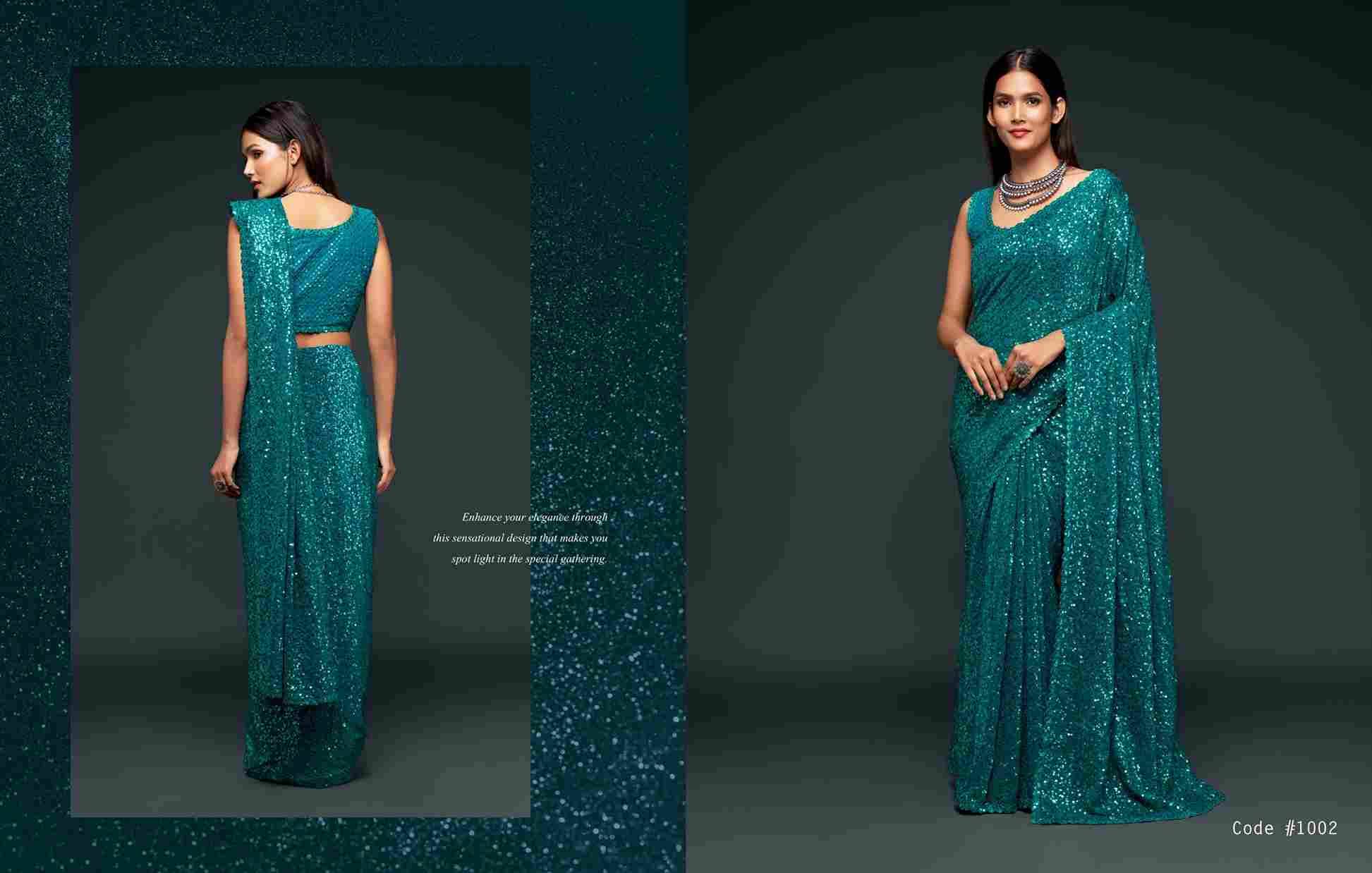 Starlit By Zeel Clothing 1001 To 1012 Series Indian Traditional Wear Collection Beautiful Stylish Fancy Colorful Party Wear & Occasional Wear Georgette Sarees At Wholesale Price