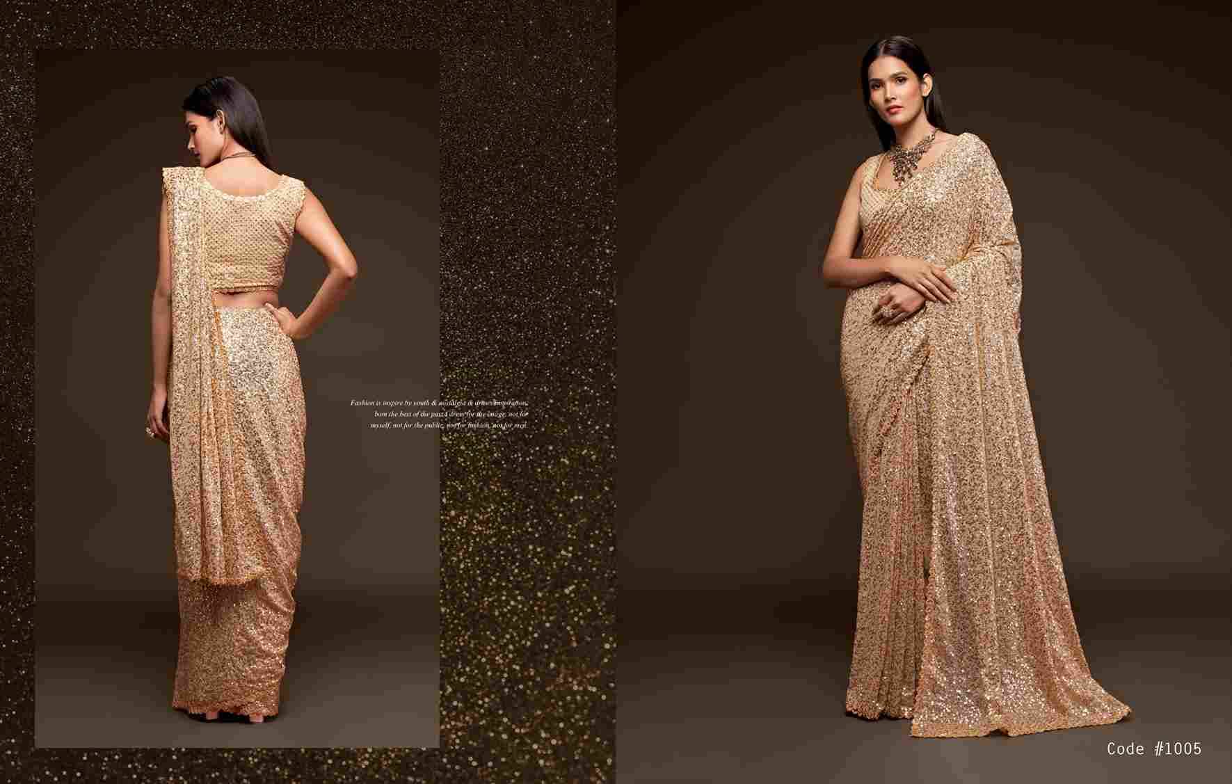 Starlit By Zeel Clothing 1001 To 1012 Series Indian Traditional Wear Collection Beautiful Stylish Fancy Colorful Party Wear & Occasional Wear Georgette Sarees At Wholesale Price