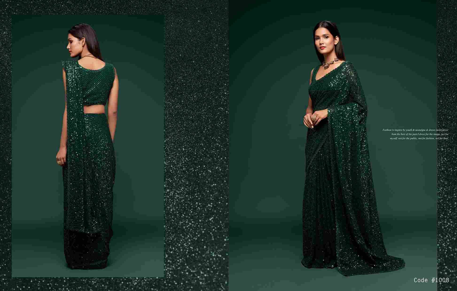 Starlit By Zeel Clothing 1001 To 1012 Series Indian Traditional Wear Collection Beautiful Stylish Fancy Colorful Party Wear & Occasional Wear Georgette Sarees At Wholesale Price
