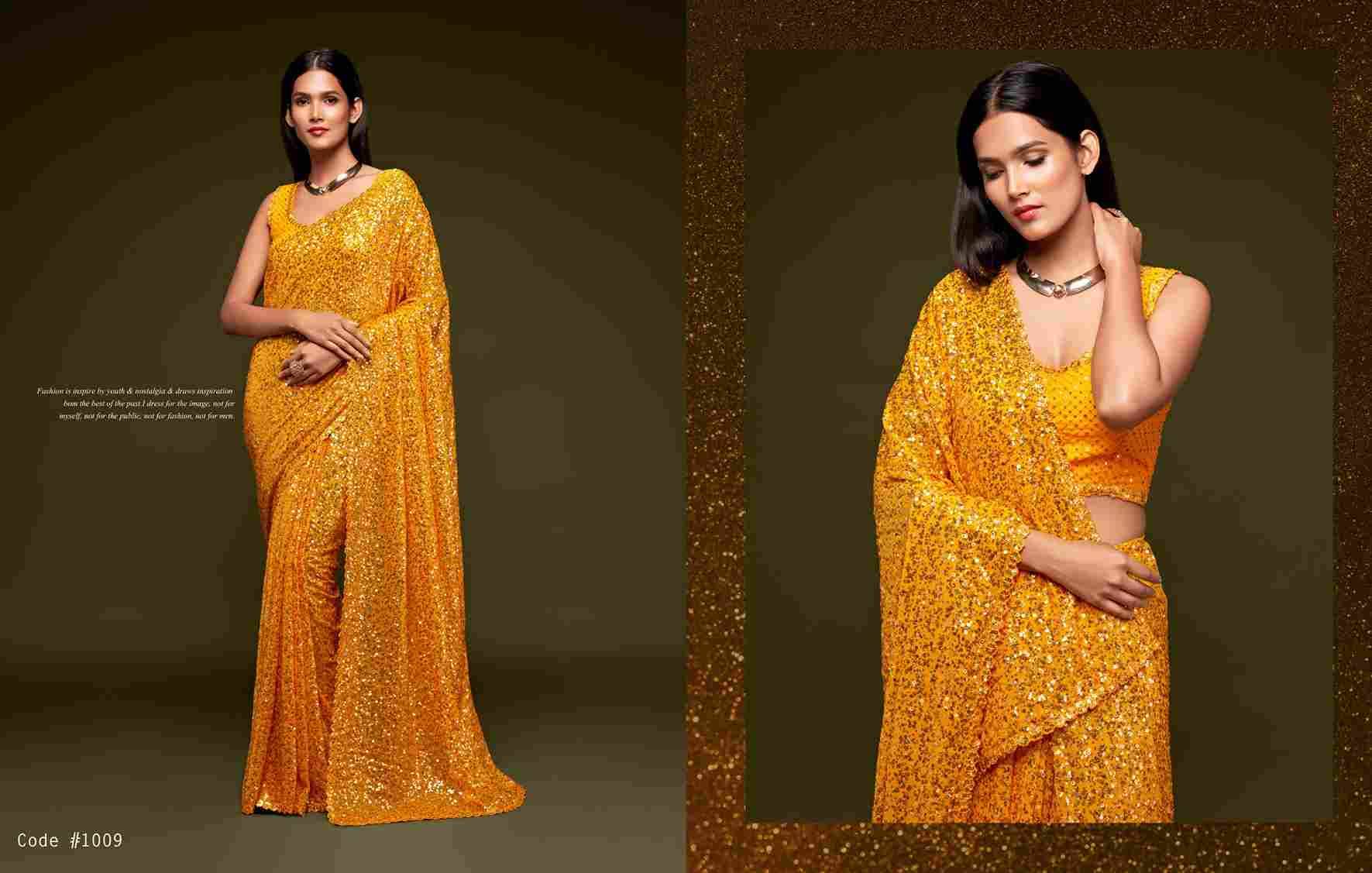 Starlit By Zeel Clothing 1001 To 1012 Series Indian Traditional Wear Collection Beautiful Stylish Fancy Colorful Party Wear & Occasional Wear Georgette Sarees At Wholesale Price