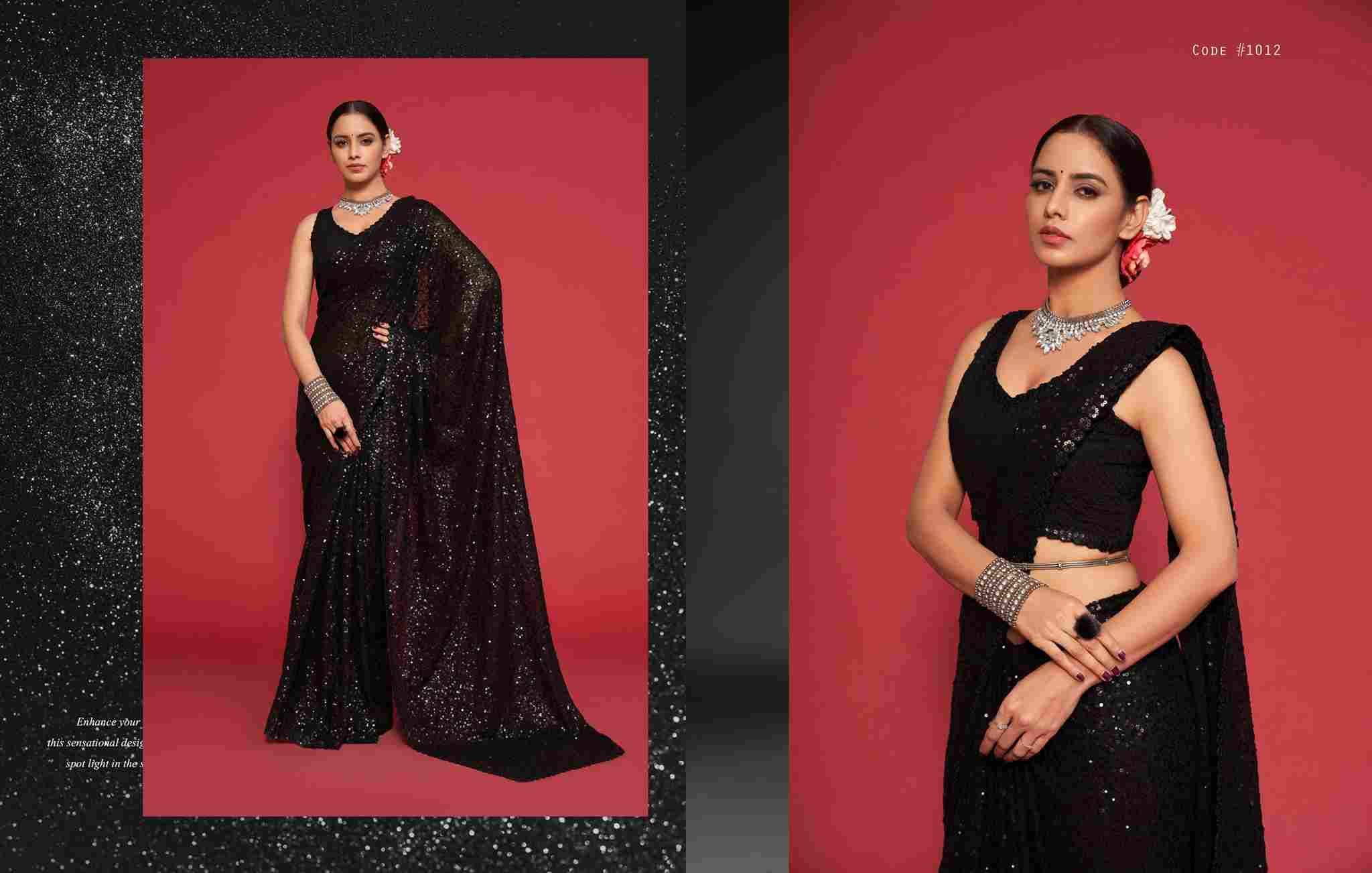 Starlit By Zeel Clothing 1001 To 1012 Series Indian Traditional Wear Collection Beautiful Stylish Fancy Colorful Party Wear & Occasional Wear Georgette Sarees At Wholesale Price
