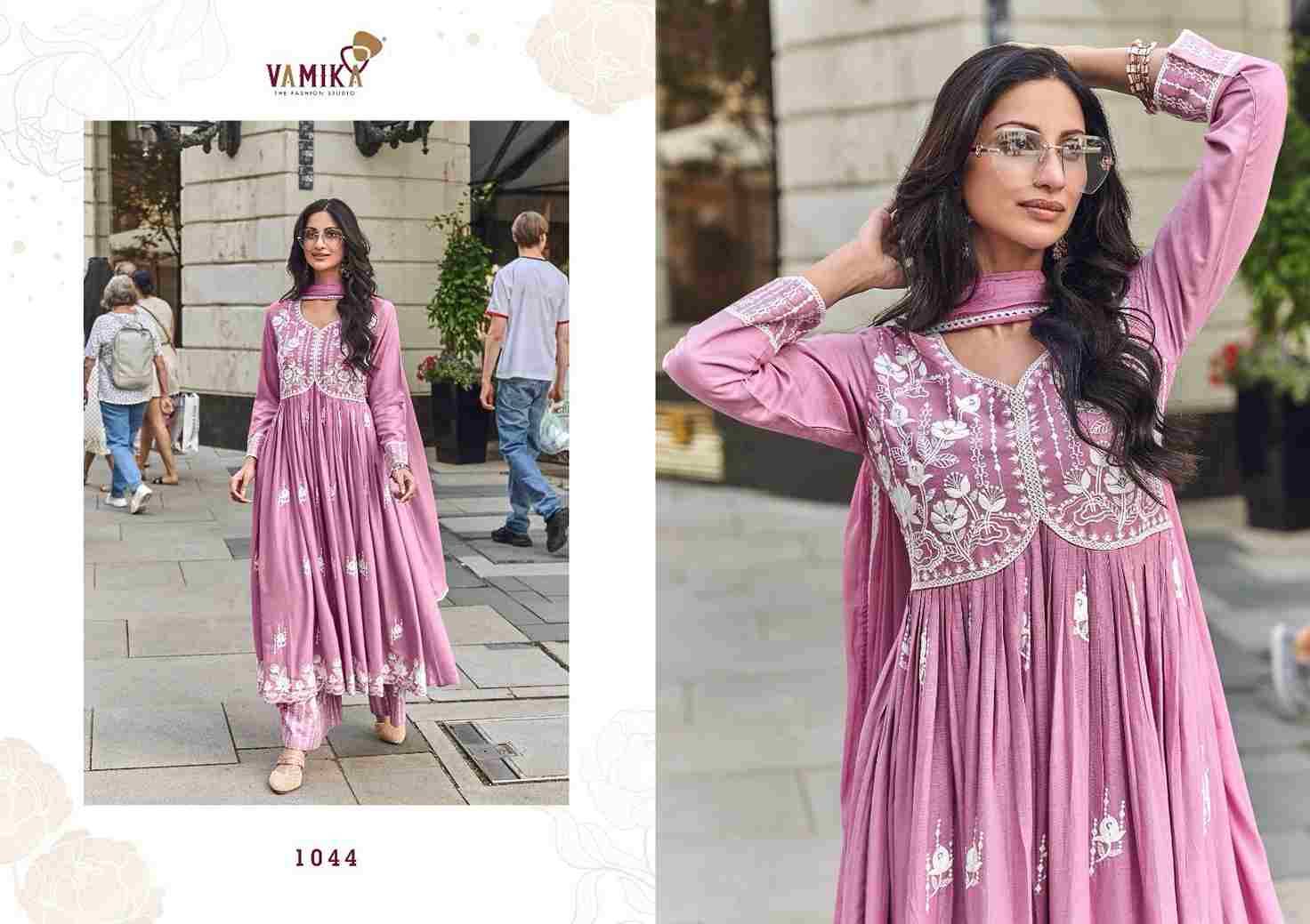 Lakhnavi Vol-8 By Vamika 1043 To 1048 Series Beautiful Stylish Sharara Suits Fancy Colorful Casual Wear & Ethnic Wear & Ready To Wear Pure Rayon Printed Dresses At Wholesale Price