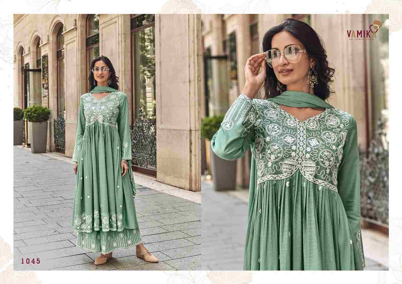 Lakhnavi Vol-8 By Vamika 1043 To 1048 Series Beautiful Stylish Sharara Suits Fancy Colorful Casual Wear & Ethnic Wear & Ready To Wear Pure Rayon Printed Dresses At Wholesale Price