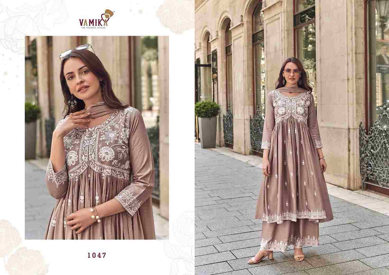 Lakhnavi Vol-8 By Vamika 1043 To 1048 Series Beautiful Stylish Sharara Suits Fancy Colorful Casual Wear & Ethnic Wear & Ready To Wear Pure Rayon Printed Dresses At Wholesale Price
