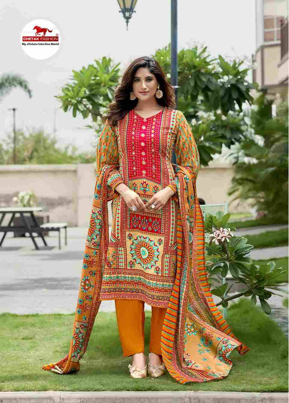 Rajwadi Karachi Vol-1 By Chetak Fashion 1101 To 1110 Series Beautiful Festive Suits Colorful Stylish Fancy Casual Wear & Ethnic Wear Cotton Print Dresses At Wholesale Price