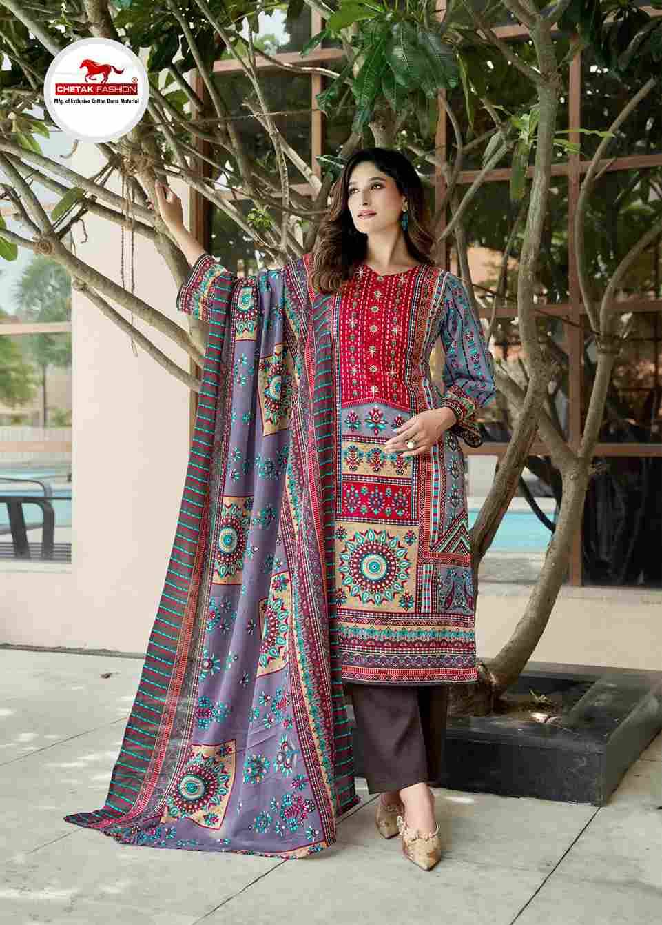 Rajwadi Karachi Vol-1 By Chetak Fashion 1101 To 1110 Series Beautiful Festive Suits Colorful Stylish Fancy Casual Wear & Ethnic Wear Cotton Print Dresses At Wholesale Price