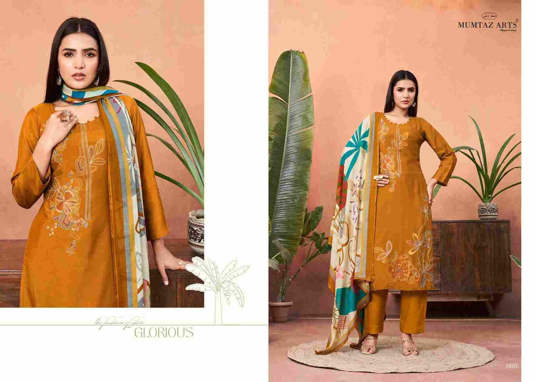 Simran By Mumtaz Arts 1801 To 1804 Series Designer Festive Suits Collection Beautiful Stylish Fancy Colorful Party Wear & Occasional Wear Pure Viscose Muslin Dresses At Wholesale Price