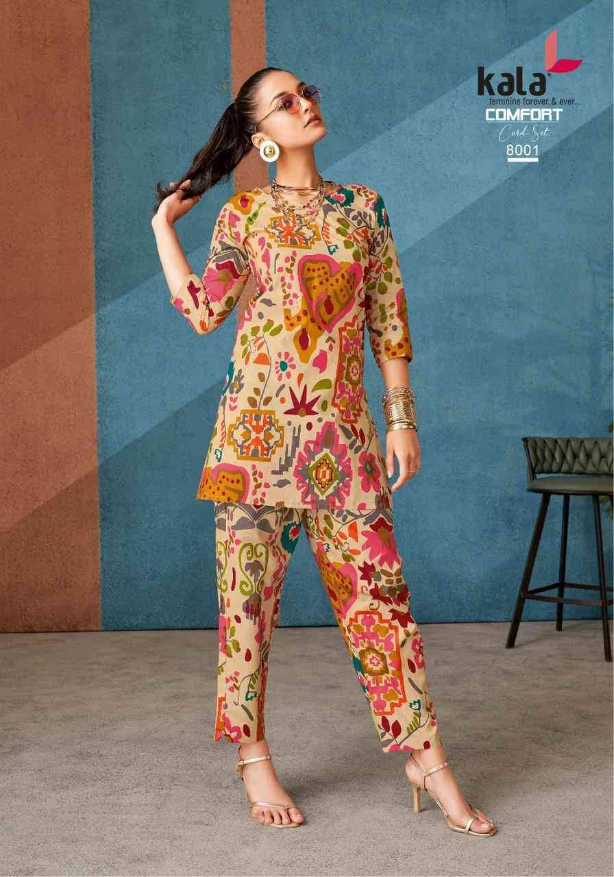Comfort Vol-3 By Kala 8001 To 8012 Series Designer Stylish Fancy Colorful Beautiful Party Wear & Ethnic Wear Collection Pure Cotton Co-Ords At Wholesale Price