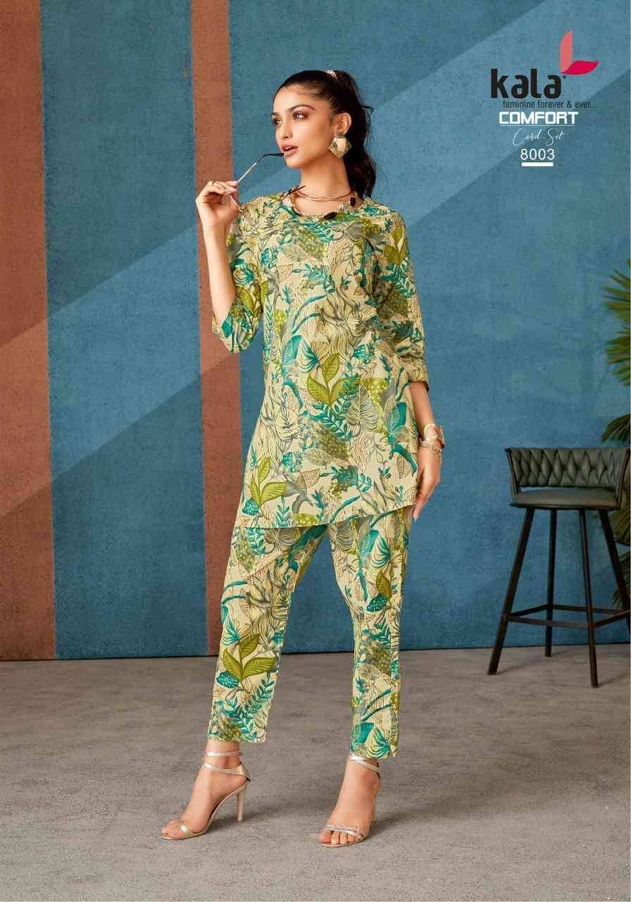 Comfort Vol-3 By Kala 8001 To 8012 Series Designer Stylish Fancy Colorful Beautiful Party Wear & Ethnic Wear Collection Pure Cotton Co-Ords At Wholesale Price