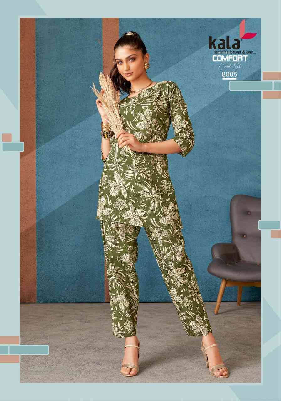 Comfort Vol-3 By Kala 8001 To 8012 Series Designer Stylish Fancy Colorful Beautiful Party Wear & Ethnic Wear Collection Pure Cotton Co-Ords At Wholesale Price