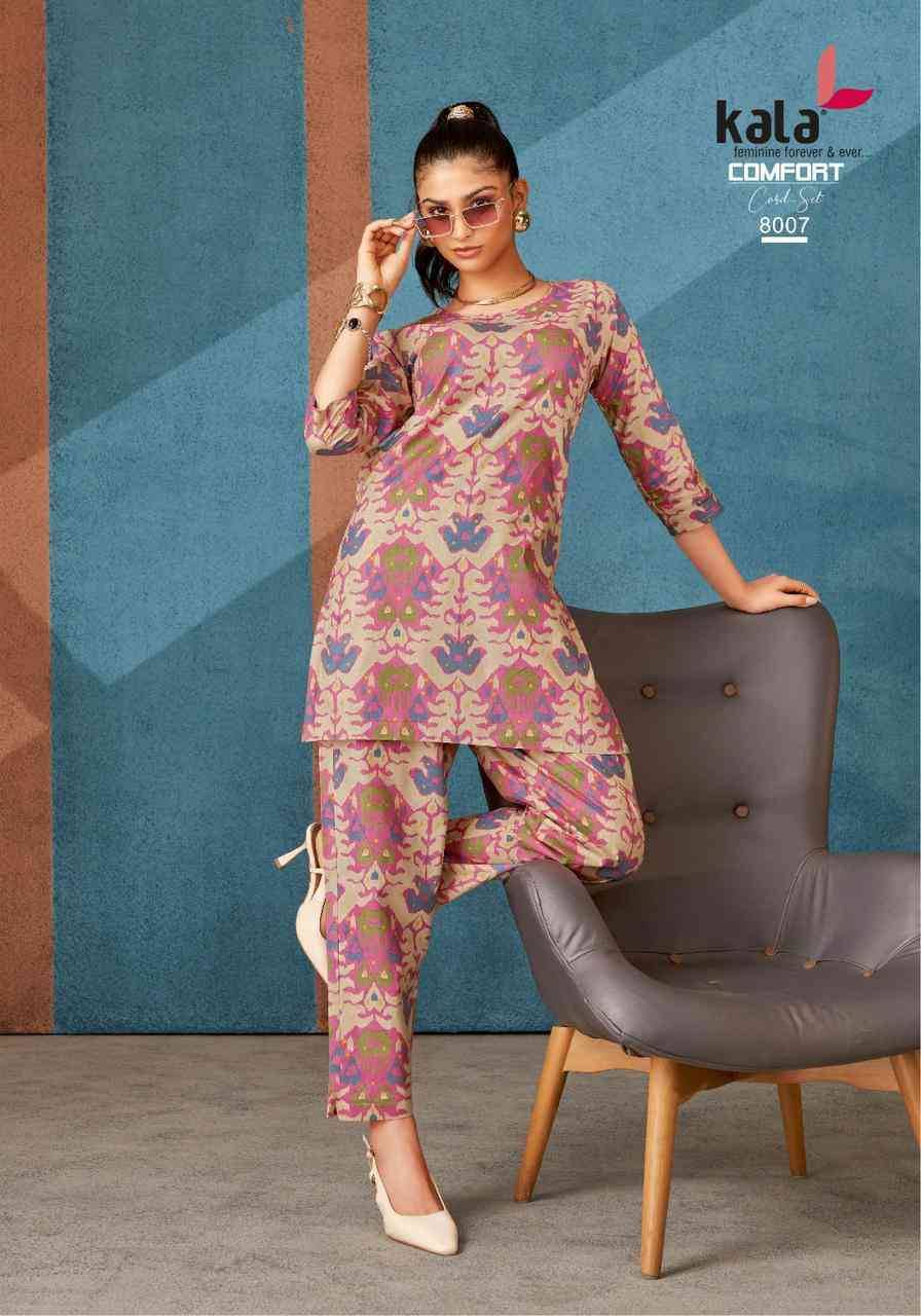 Comfort Vol-3 By Kala 8001 To 8012 Series Designer Stylish Fancy Colorful Beautiful Party Wear & Ethnic Wear Collection Pure Cotton Co-Ords At Wholesale Price