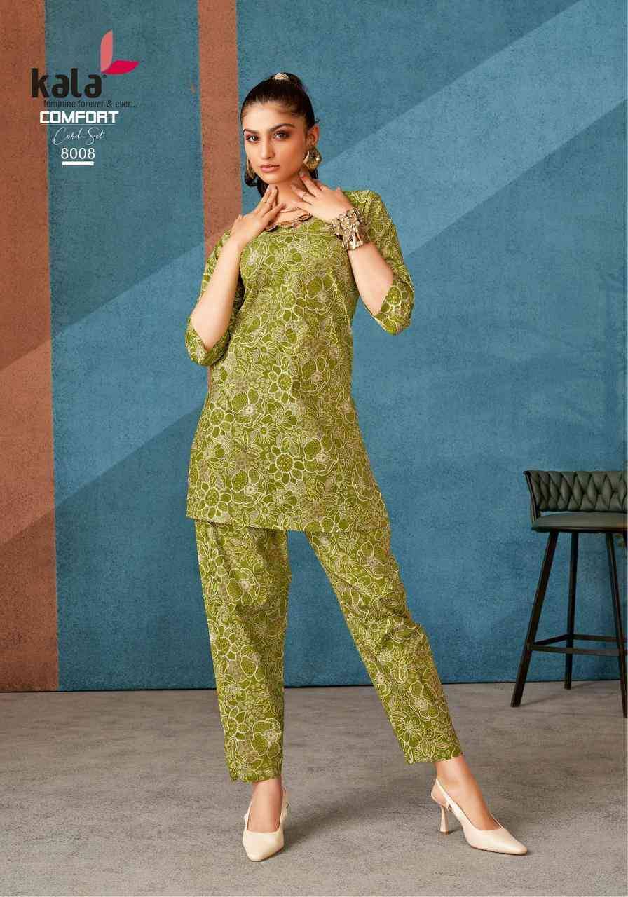 Comfort Vol-3 By Kala 8001 To 8012 Series Designer Stylish Fancy Colorful Beautiful Party Wear & Ethnic Wear Collection Pure Cotton Co-Ords At Wholesale Price