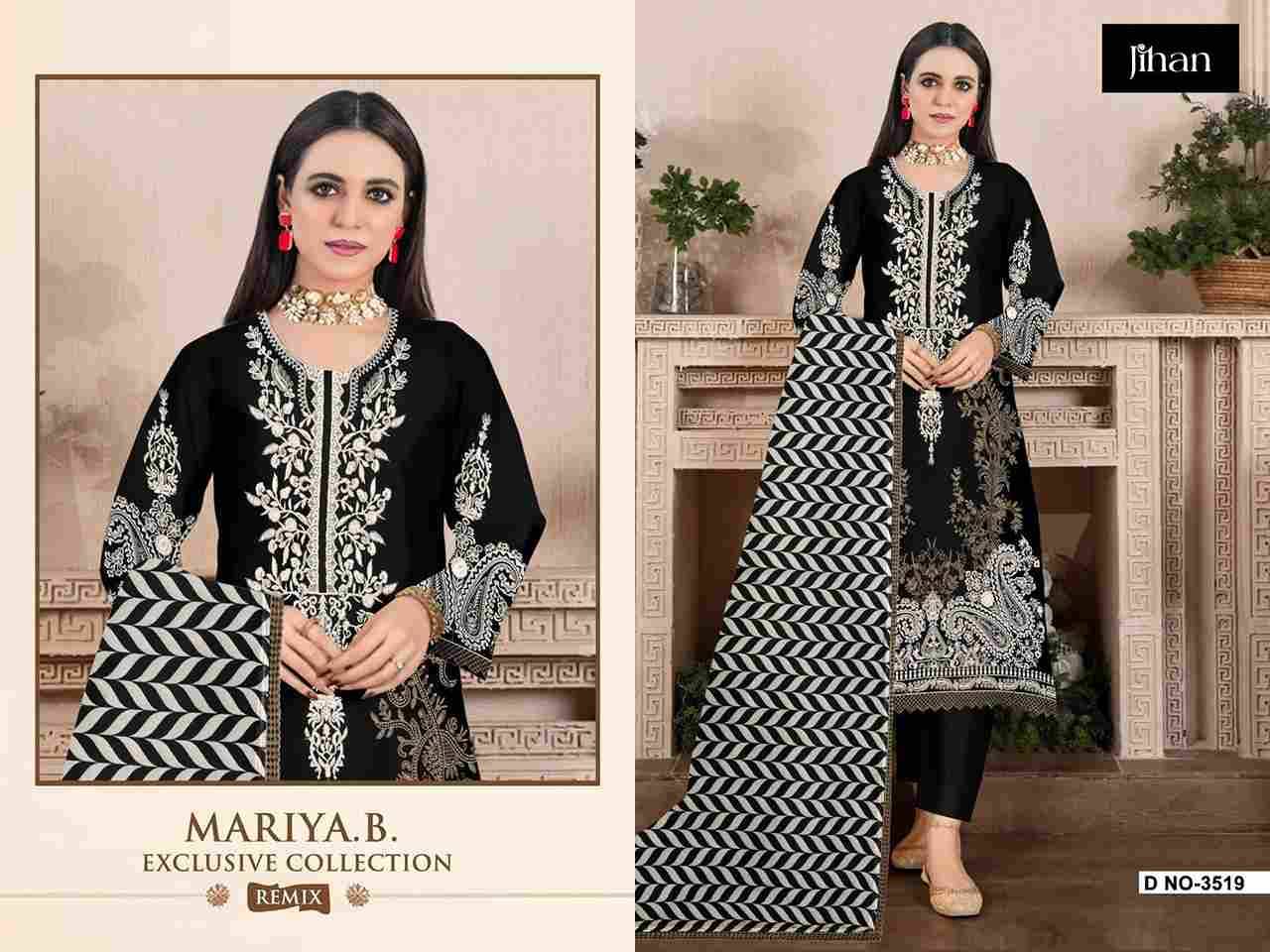 Jihan 3519 Colours By Jihan 3519 To 3519-B Series Designer Pakistani Suits Beautiful Fancy Stylish Colorful Party Wear & Occasional Wear Pure Rayon Cotton Dresses At Wholesale Price