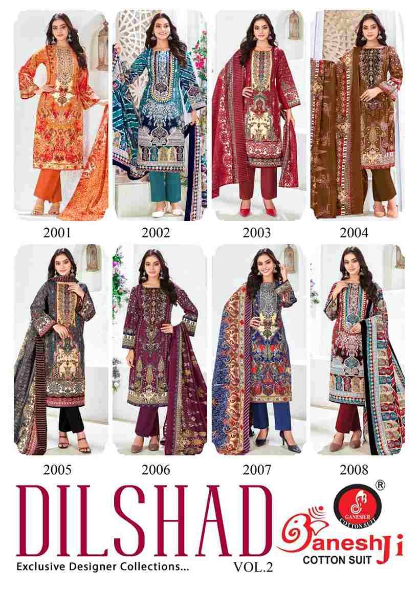 Dilshad Vol-2 By Ganeshji 2001 To 2008 Series Beautiful Festive Suits Stylish Fancy Colorful Party Wear & Occasional Wear Pure Cotton Dresses At Wholesale Price