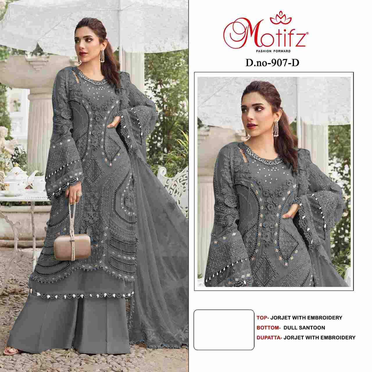 Motifz Hit Design 907 Colours Vol-2 By Motifz 907-D To 907-G Series Beautiful Pakistani Suits Colorful Stylish Fancy Casual Wear & Ethnic Wear Georgette Dresses At Wholesale Price