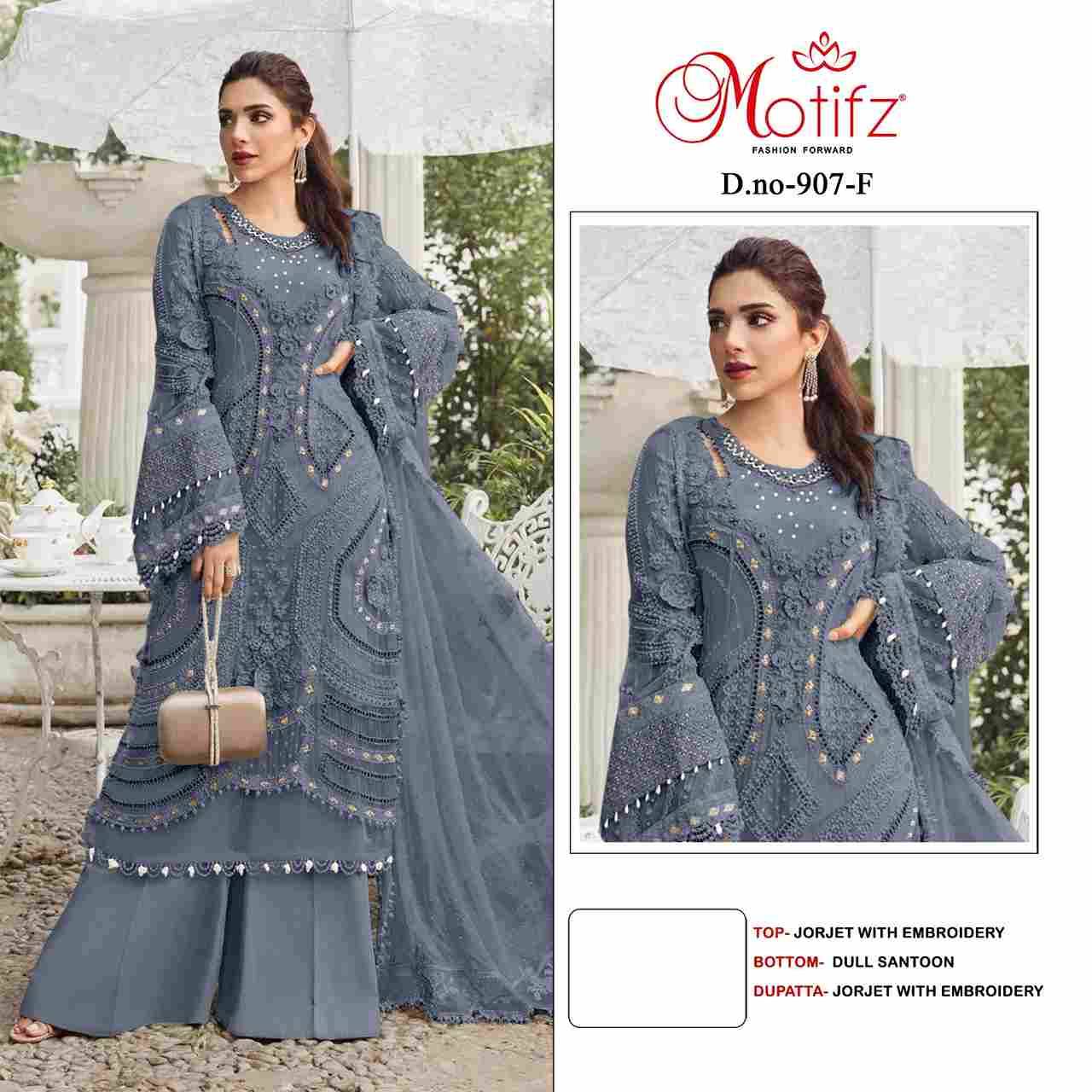 Motifz Hit Design 907 Colours Vol-2 By Motifz 907-D To 907-G Series Beautiful Pakistani Suits Colorful Stylish Fancy Casual Wear & Ethnic Wear Georgette Dresses At Wholesale Price
