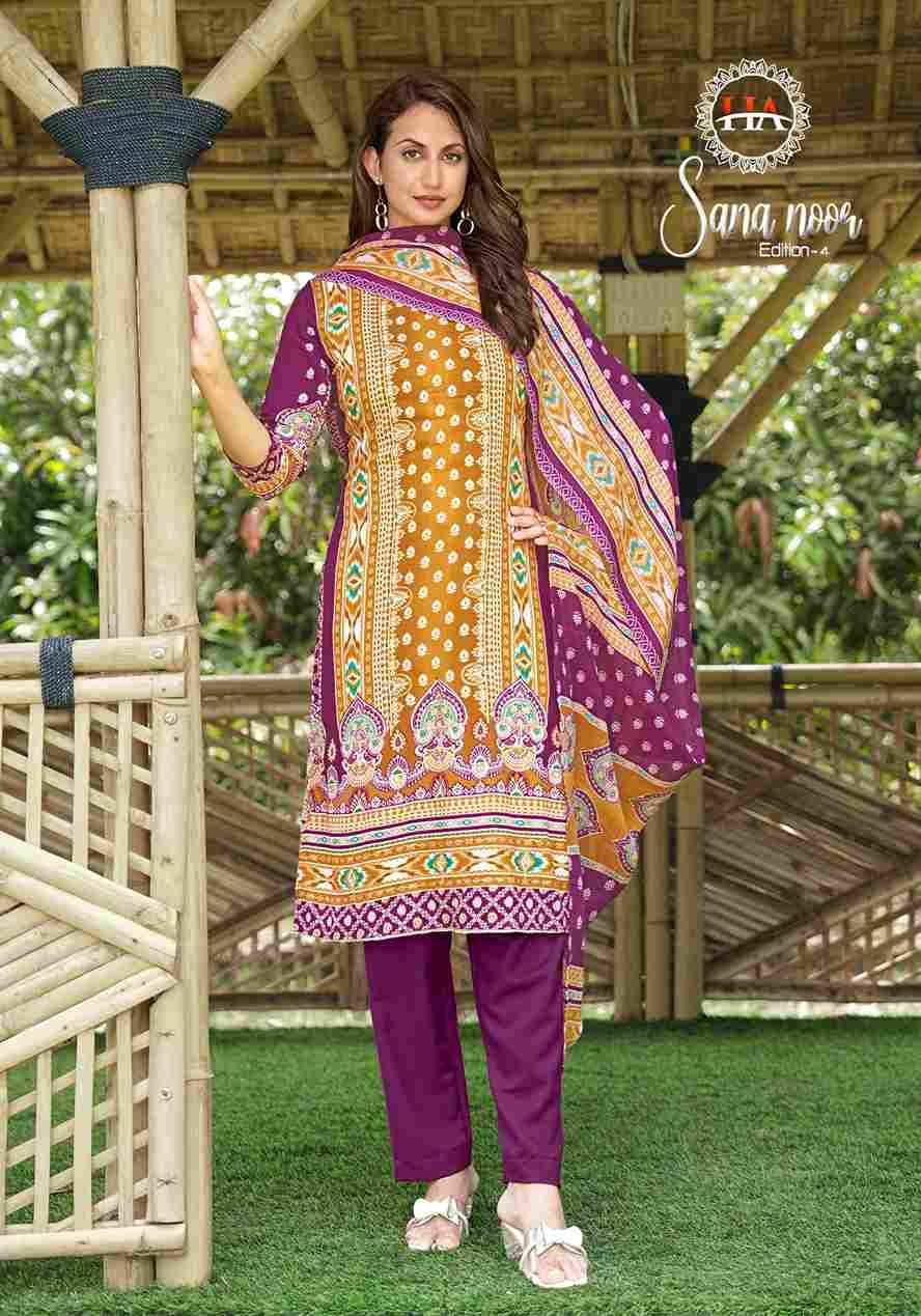 Sana Noor Vol-4 By Harshit Fashion Hub 2501-01-1 To 2501-01-6 Series Beautiful Festive Suits Stylish Fancy Colorful Casual Wear & Ethnic Wear Pure Viscose Rayon Dresses At Wholesale Price
