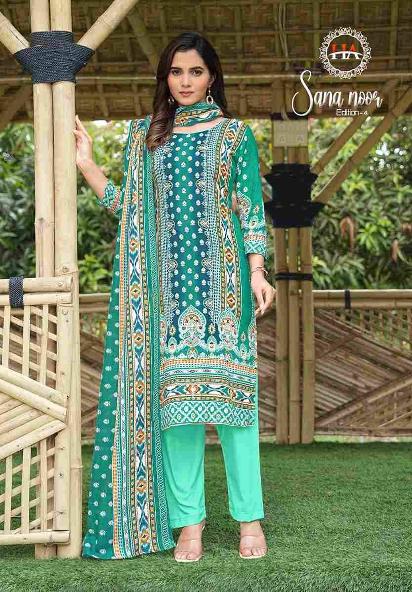 Sana Noor Vol-4 By Harshit Fashion Hub 2501-01-1 To 2501-01-6 Series Beautiful Festive Suits Stylish Fancy Colorful Casual Wear & Ethnic Wear Pure Viscose Rayon Dresses At Wholesale Price