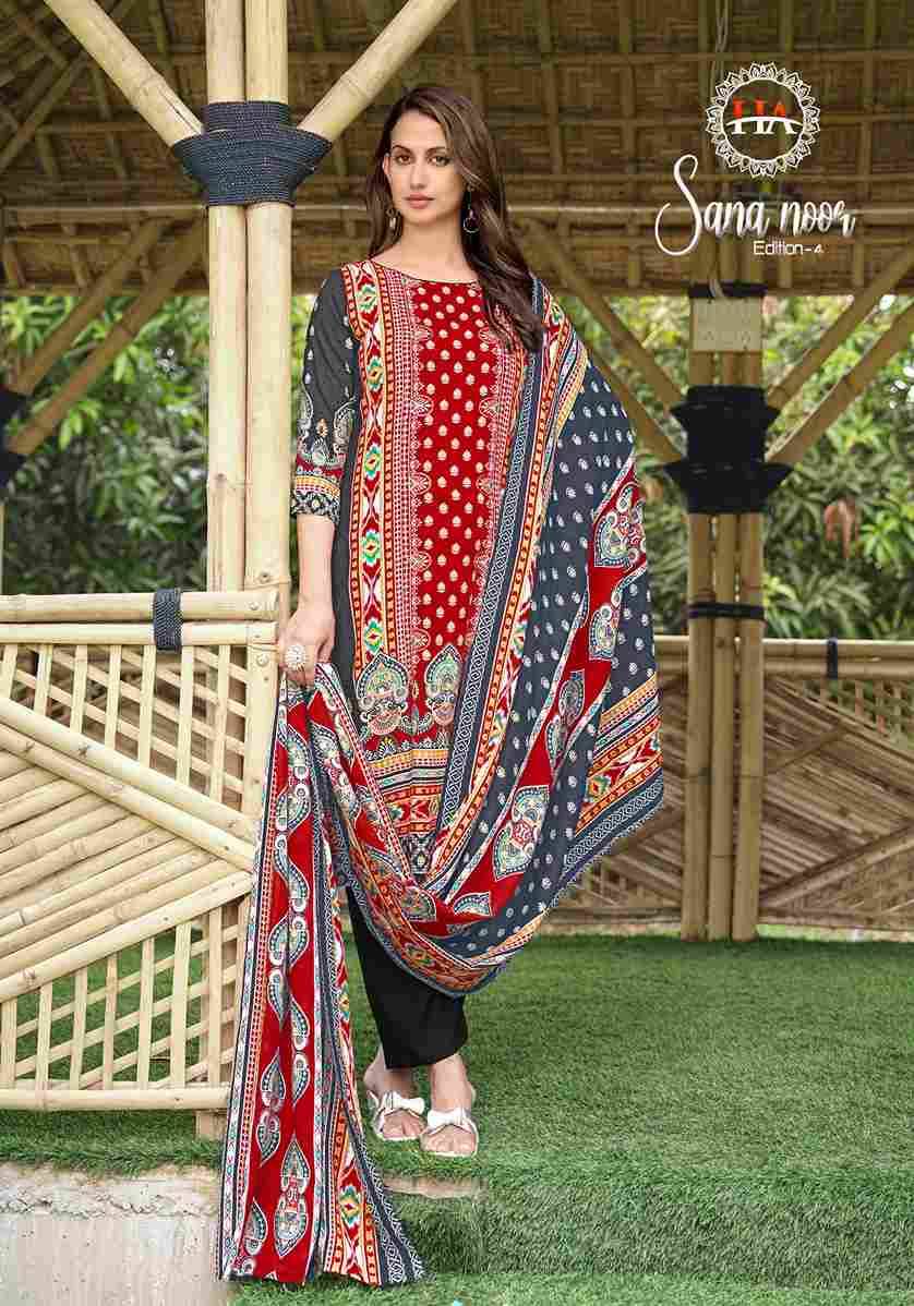 Sana Noor Vol-4 By Harshit Fashion Hub 2501-01-1 To 2501-01-6 Series Beautiful Festive Suits Stylish Fancy Colorful Casual Wear & Ethnic Wear Pure Viscose Rayon Dresses At Wholesale Price