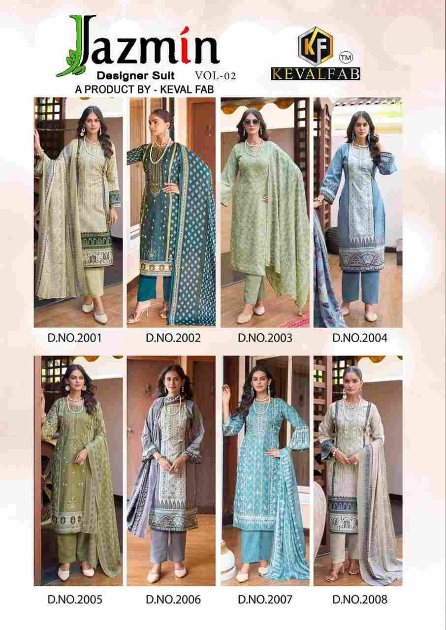 Jazmin Vol-2 By Keval Fab 2001 To 2008 Series Beautiful Festive Suits Stylish Fancy Colorful Casual Wear & Ethnic Wear Soft Cotton Dresses At Wholesale Price