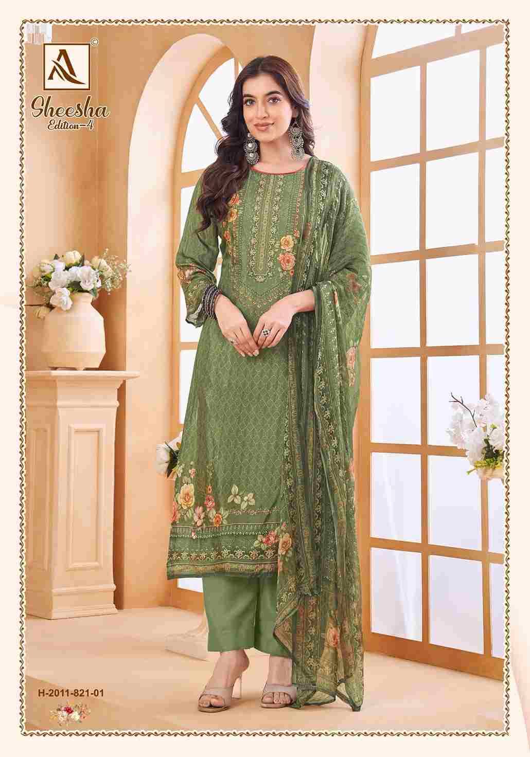 Sheesha Vol-4 By Alok Suit 2011-821-01 To 2011-821-04 Series Beautiful Festive Suits Colorful Stylish Fancy Casual Wear & Ethnic Wear Pure Viscose Muslin Dresses At Wholesale Price