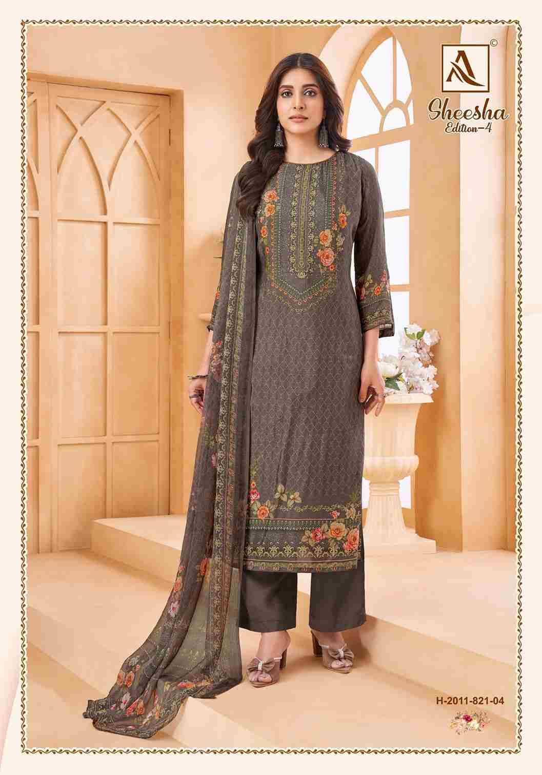 Sheesha Vol-4 By Alok Suit 2011-821-01 To 2011-821-04 Series Beautiful Festive Suits Colorful Stylish Fancy Casual Wear & Ethnic Wear Pure Viscose Muslin Dresses At Wholesale Price