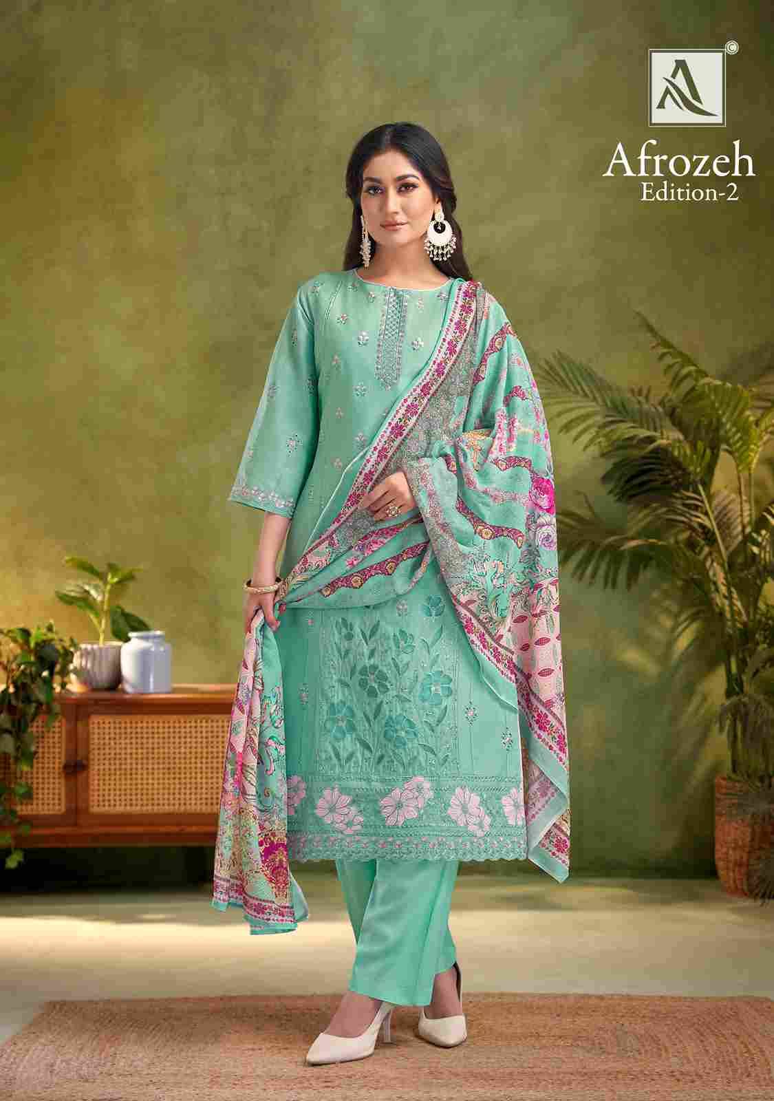 Afrozeh Vol-2 By Alok Suit 1888-001 To 1888-006 Series Beautiful Festive Suits Stylish Fancy Colorful Casual Wear & Ethnic Wear Pure Cambric Lawn Cotton Embroidered Dresses At Wholesale Price