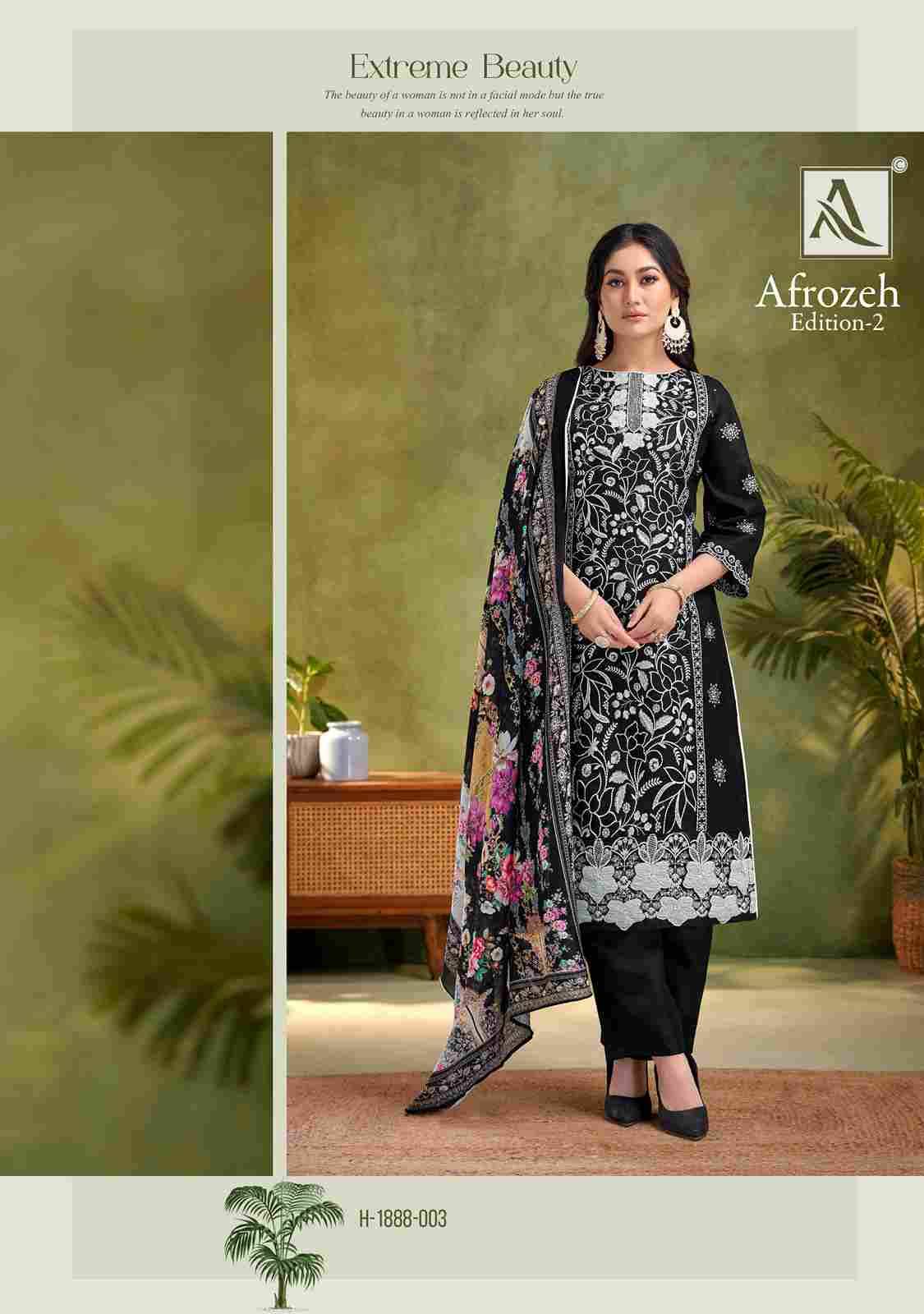 Afrozeh Vol-2 By Alok Suit 1888-001 To 1888-006 Series Beautiful Festive Suits Stylish Fancy Colorful Casual Wear & Ethnic Wear Pure Cambric Lawn Cotton Embroidered Dresses At Wholesale Price