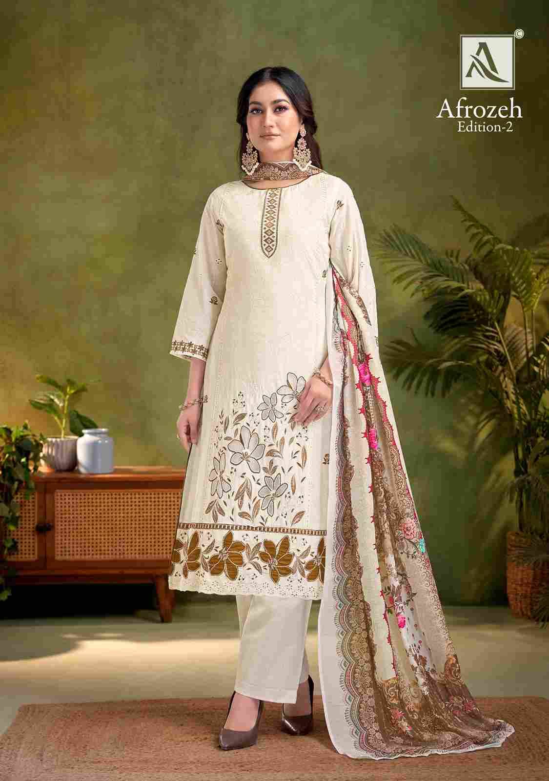 Afrozeh Vol-2 By Alok Suit 1888-001 To 1888-006 Series Beautiful Festive Suits Stylish Fancy Colorful Casual Wear & Ethnic Wear Pure Cambric Lawn Cotton Embroidered Dresses At Wholesale Price